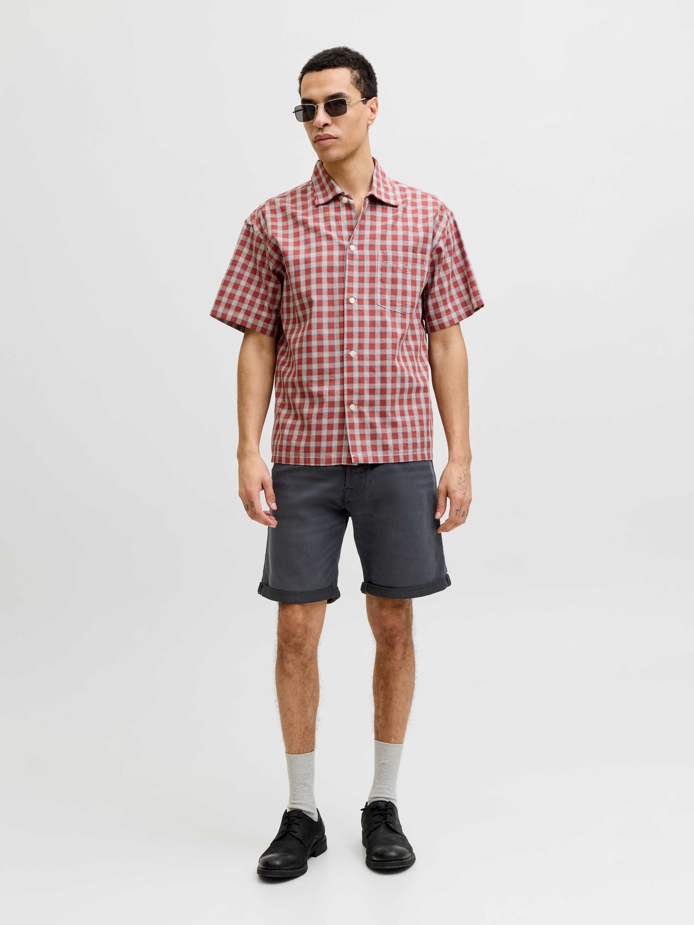 Jack & Jones Short »JJIRICK JJICON SHORTS GE 720 I.K SN«  mélange coton, coupe régulière