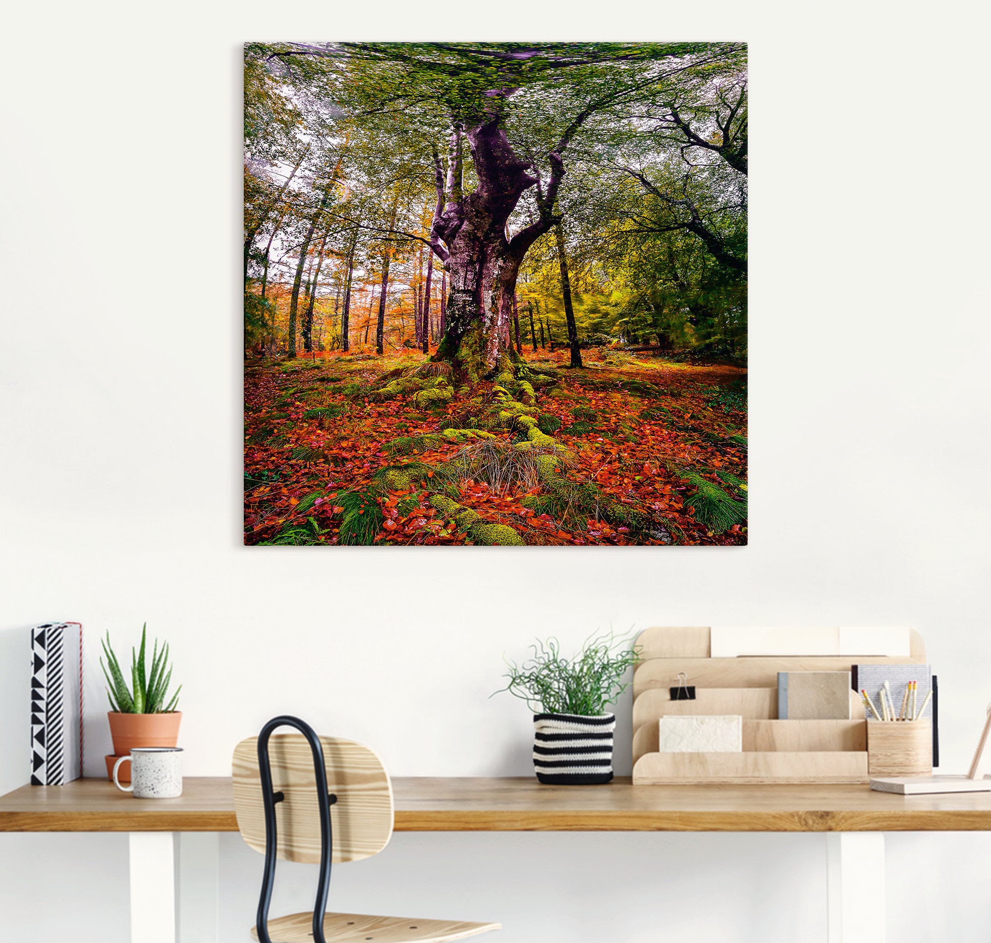Artland Wandbild »Baum im Wald«, Baumbilder, (1 St.), als Leinwandbild, Poster in verschied. Grössen