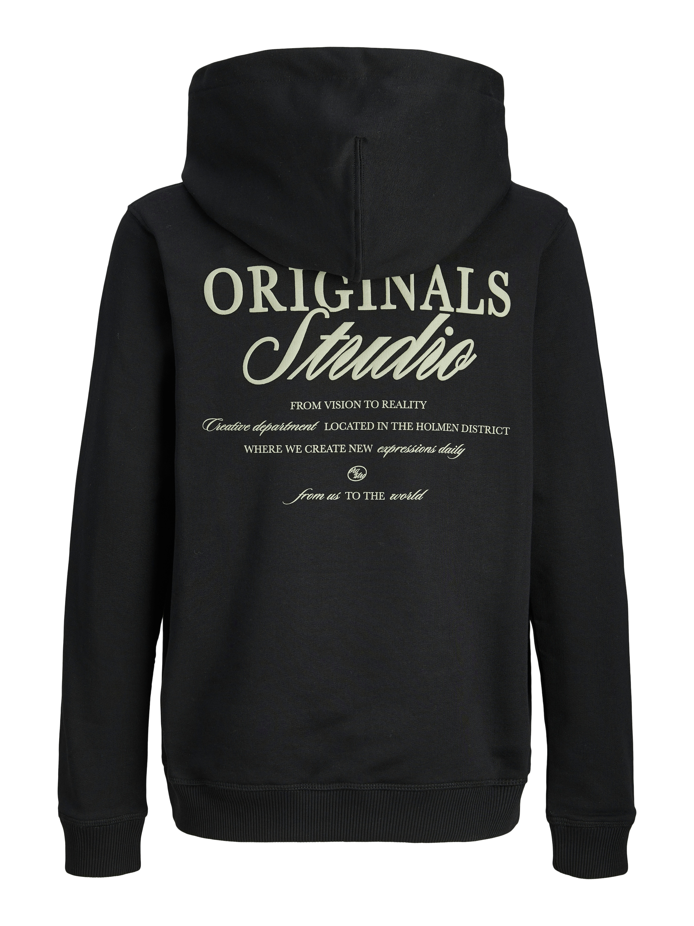 Jack & Jones Junior Sweat à capuche »JORNORREBRO TYPO BACK SWEAT HOOD SN JNR«, Baumwollmischung, relaxed fit, Langarm
