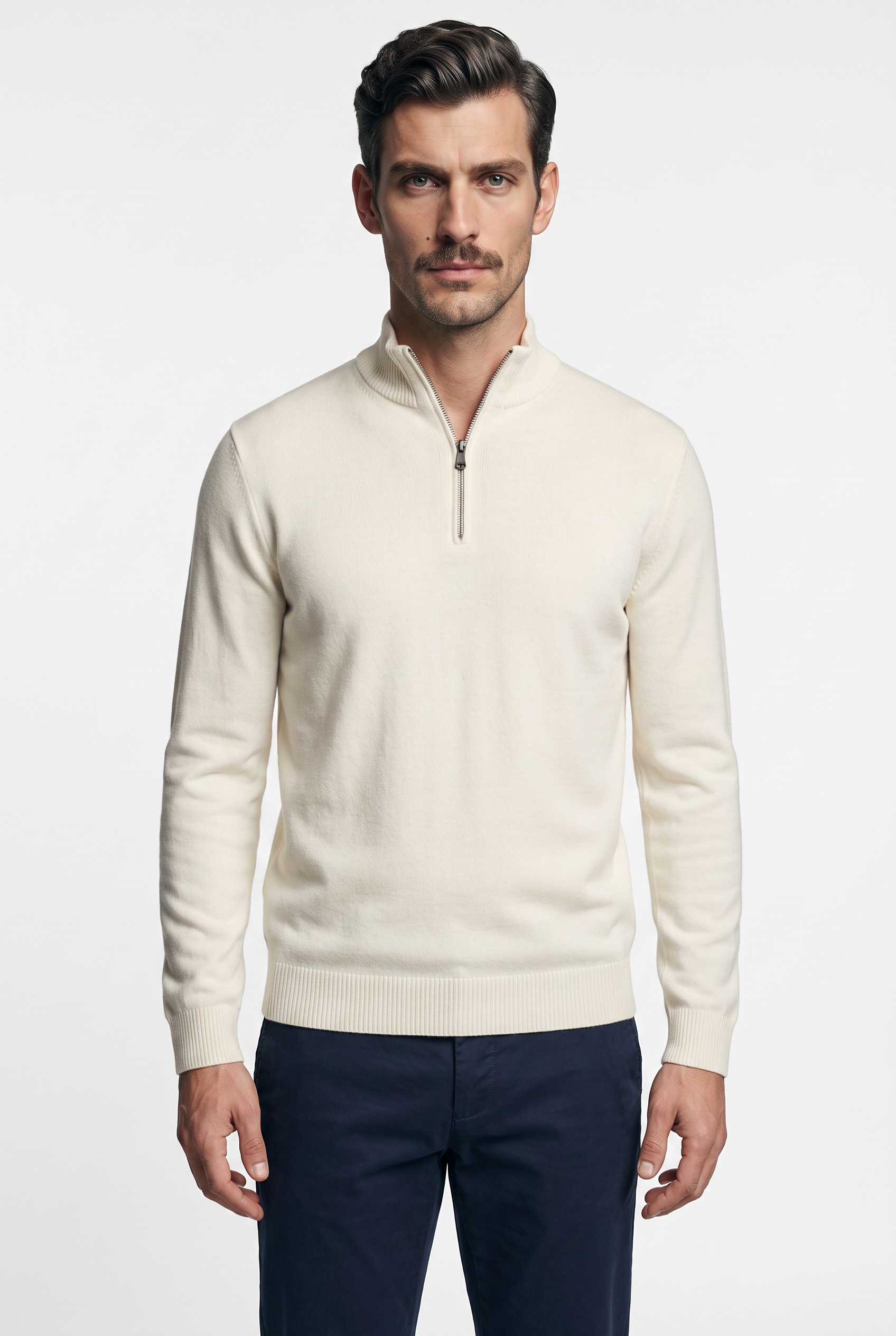 Image of Joop Jeans Strickpullover "Lauriono" mit Reissverschluss, Wollmischung