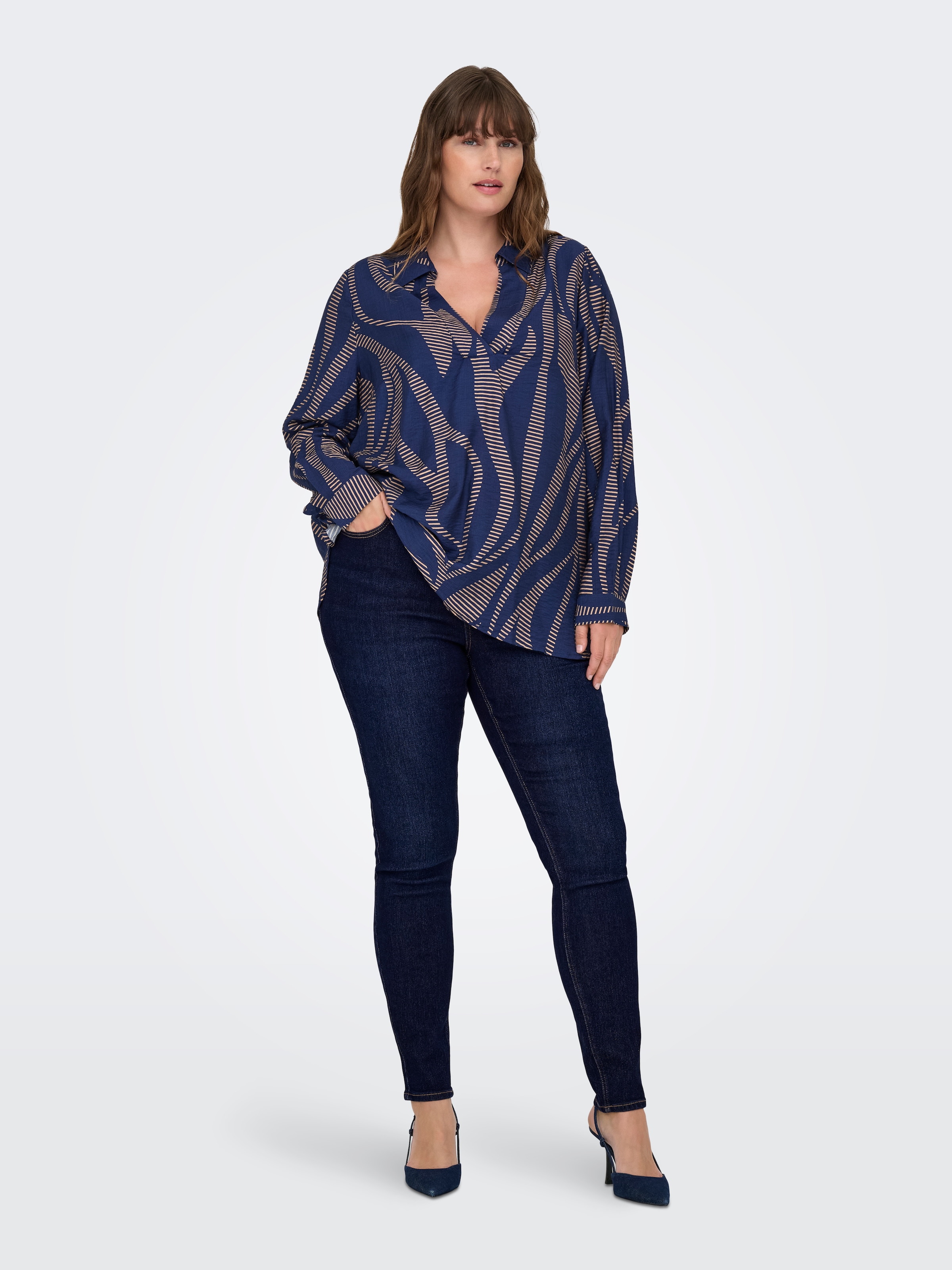 ONLY CARMAKOMA Jeans skinny »CARCRUZ EX HW SKINNY DNM PIMBOX BF«