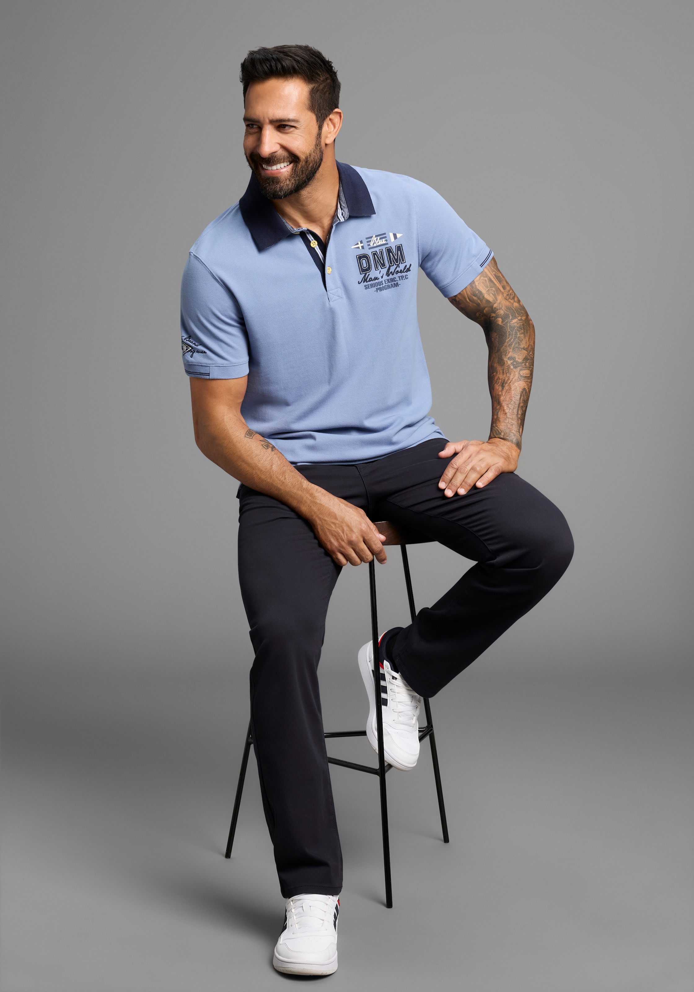 Man's World Poloshirt, Kurzarm, mit Polokragen, für sportliche Aktivitäten