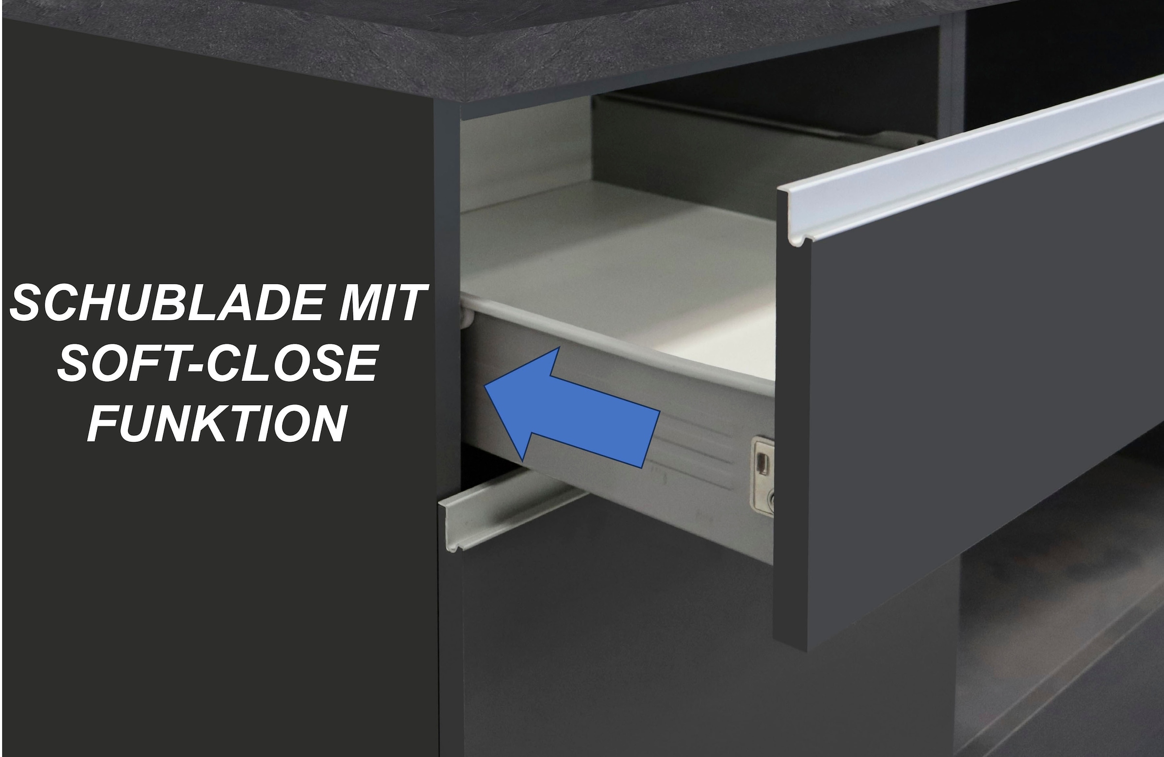 KOCHSTATION Kitchenette »KS-Sole« Breite 256 cm, mit Regalen und Fächern, ohne E-Geräte