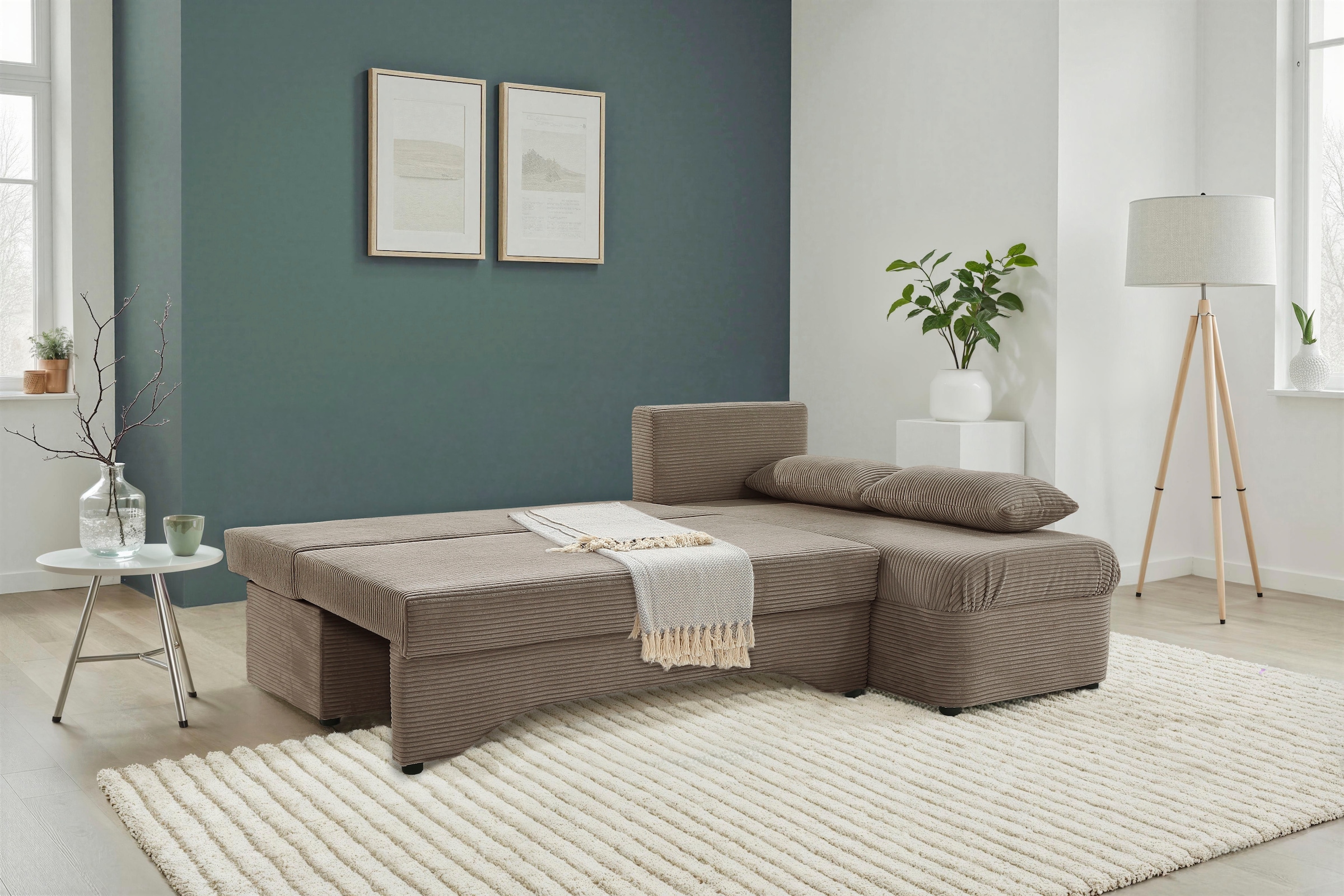 Jockenhöfer Gruppe Canapé d'angle »L-Form, B: 191 cm« avec fonction lit et coffre de rangement