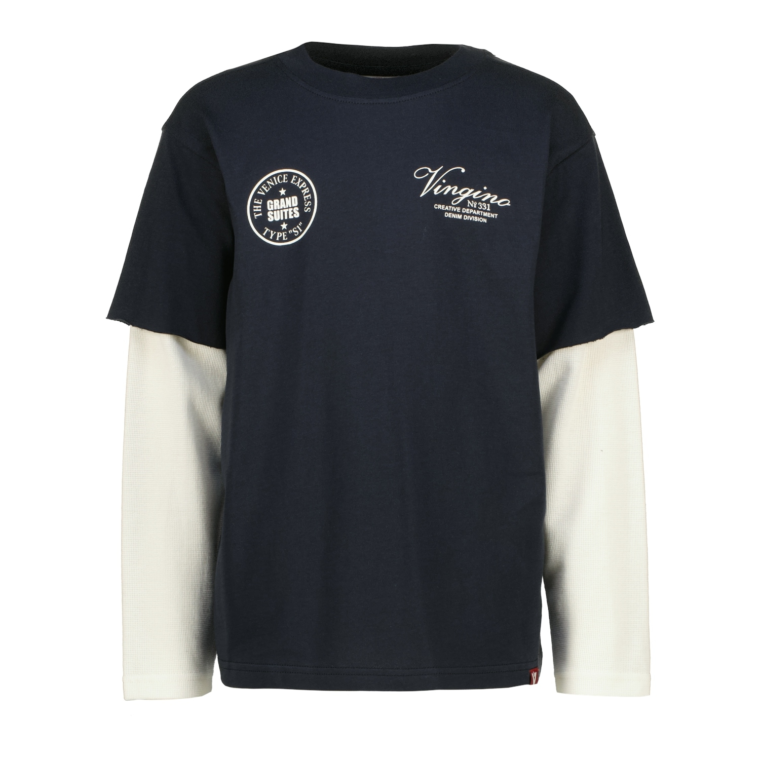 Vingino Langarmshirt Layer-Optik, Baumwolle, Rundhalsausschnitt
