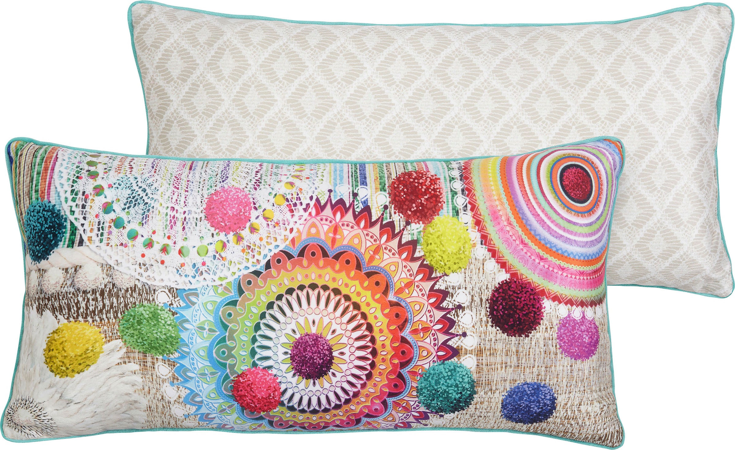 Image of hip Dekokissen »Inessa«, (1 St., 1 30x60 cm Dekokissen-Mit Biese), mit Mandala bei Ackermann Versand Schweiz