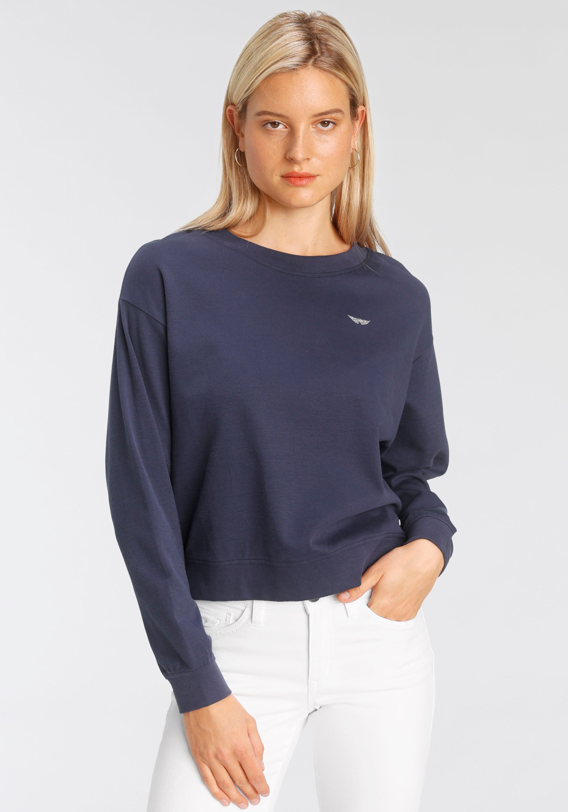 Image of Arizona Sweatshirt »Cropped Sweatshirt«, mit Logo-Stickerei bei Ackermann Versand Schweiz