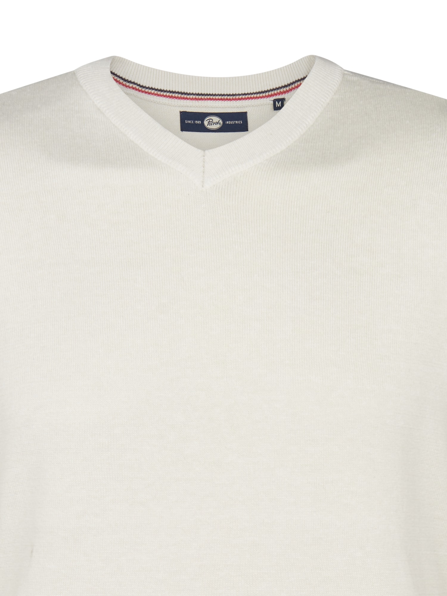Petrol Industries V-Ausschnitt-Pullover »V-Neck Basi«, Materialmix mit Baumwollanteil