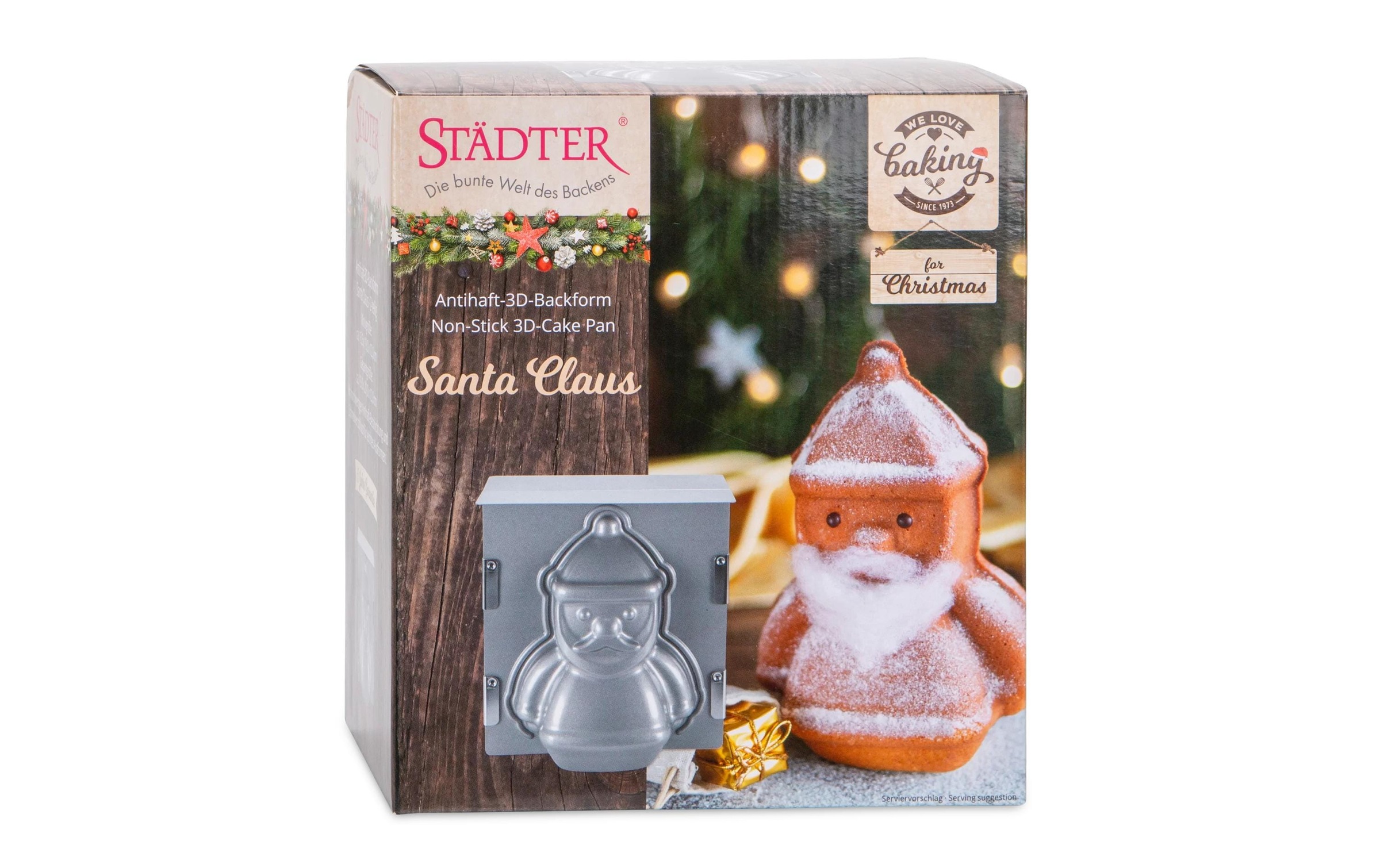 STÄDTER Moule à pâtisserie »3D Santa Claus 19 x 21 x 12 cm«