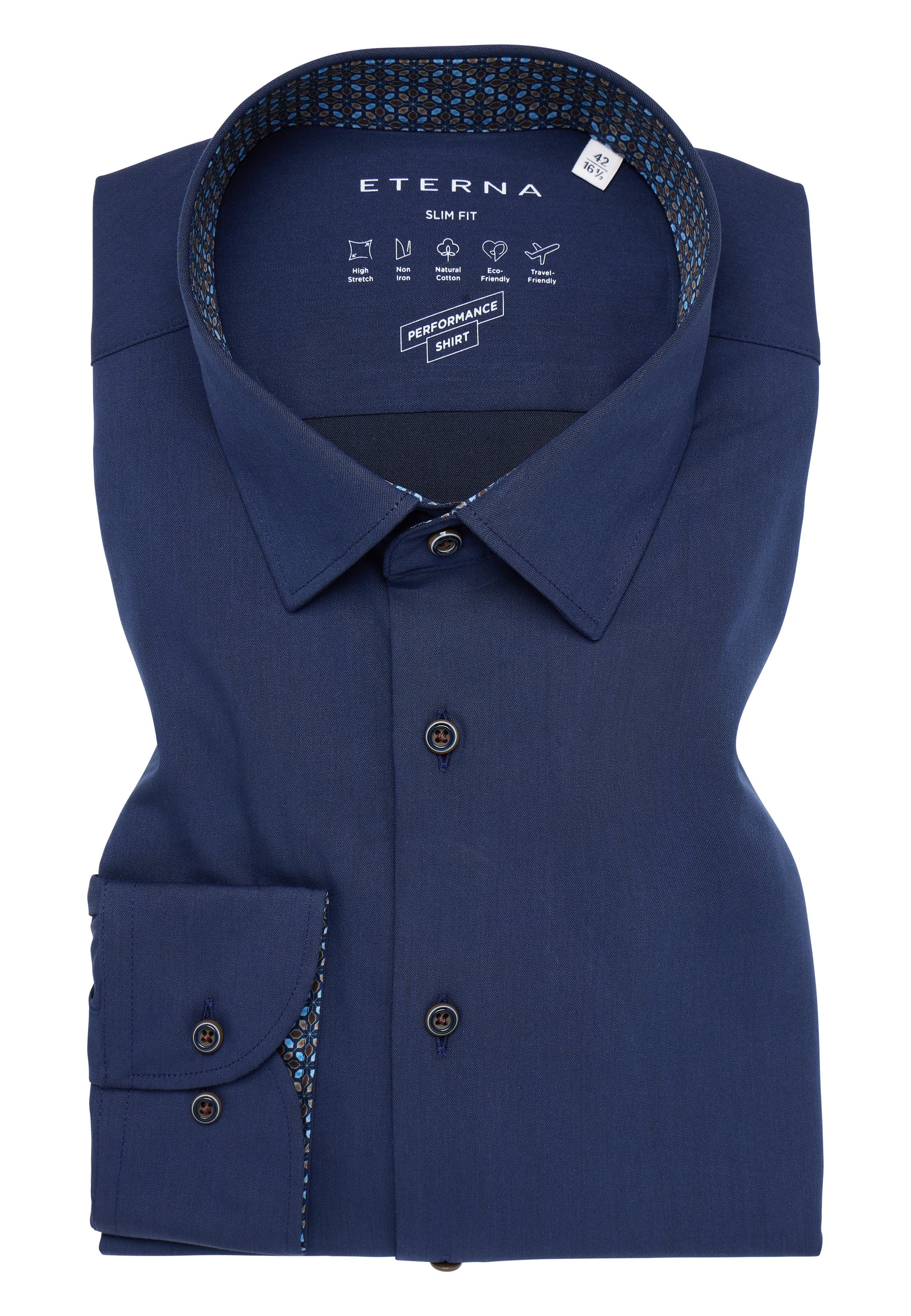 Eterna Langarmhemd »SLIM FIT« NON IRON (bügelfrei)