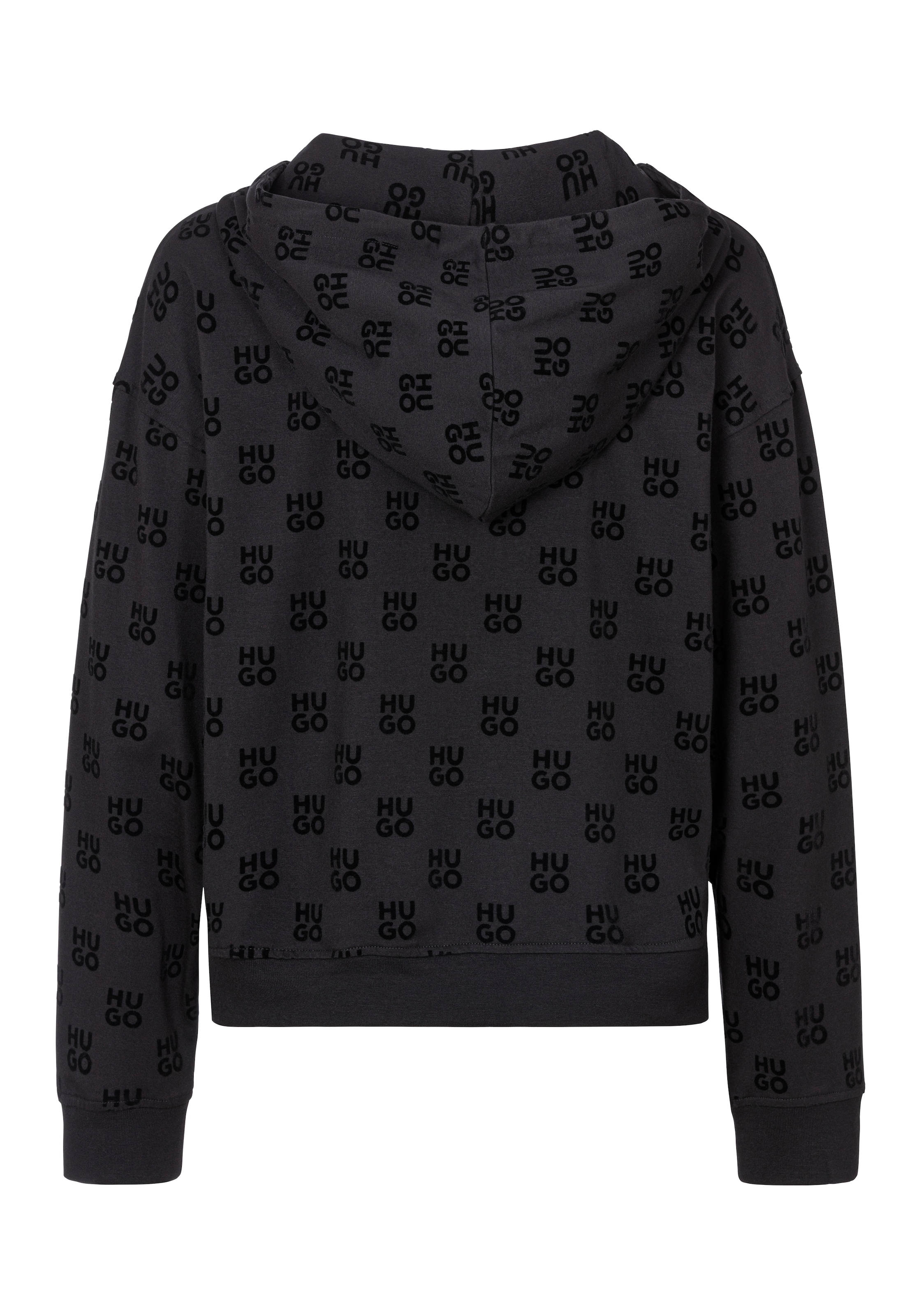 HUGO Underwear Kapuzensweatjacke »FLOKKI_HODDED«, mit Allover Flock-Print