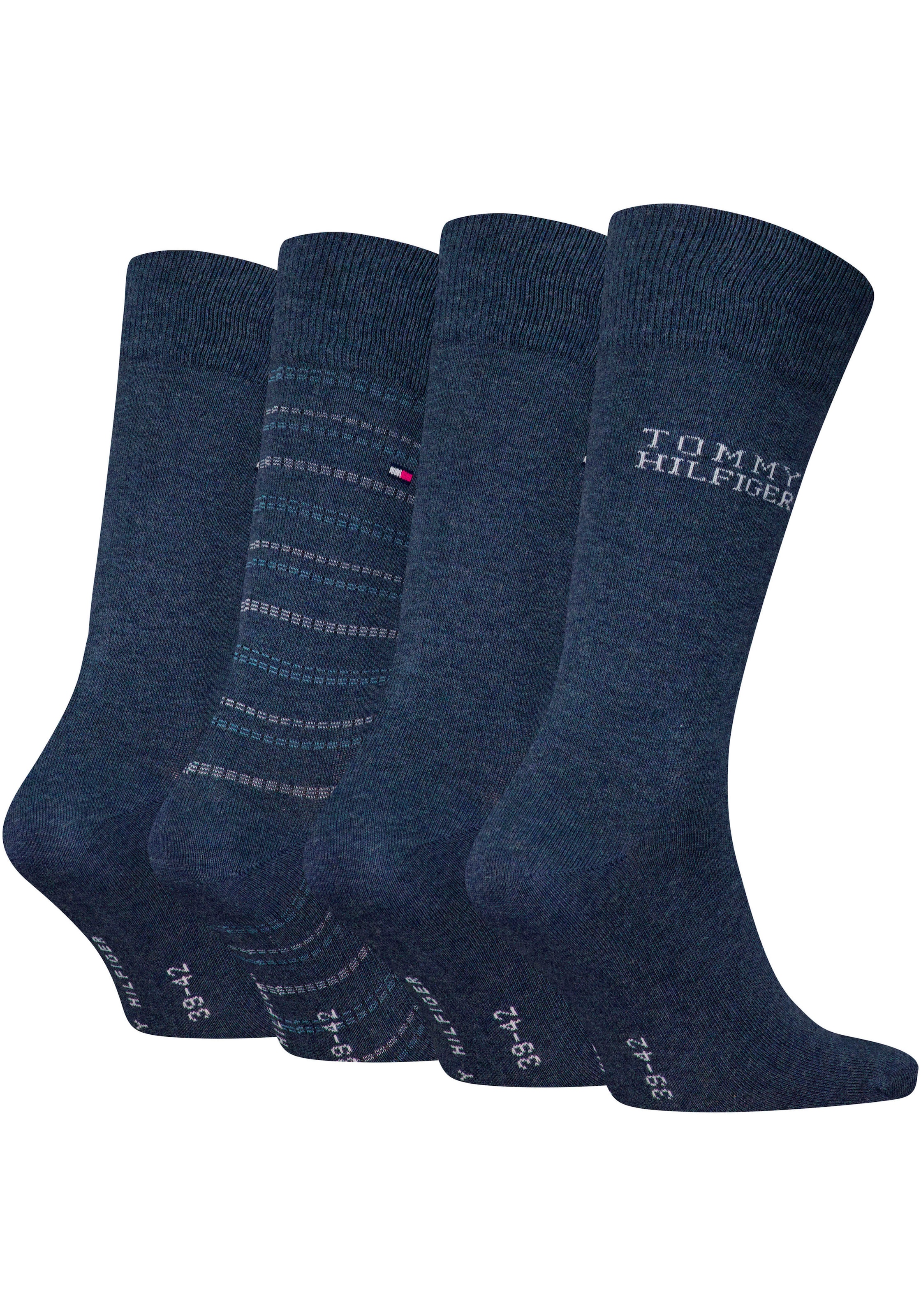 Tommy Hilfiger Socken, (4 Paar), mit dezenter Logoprägung