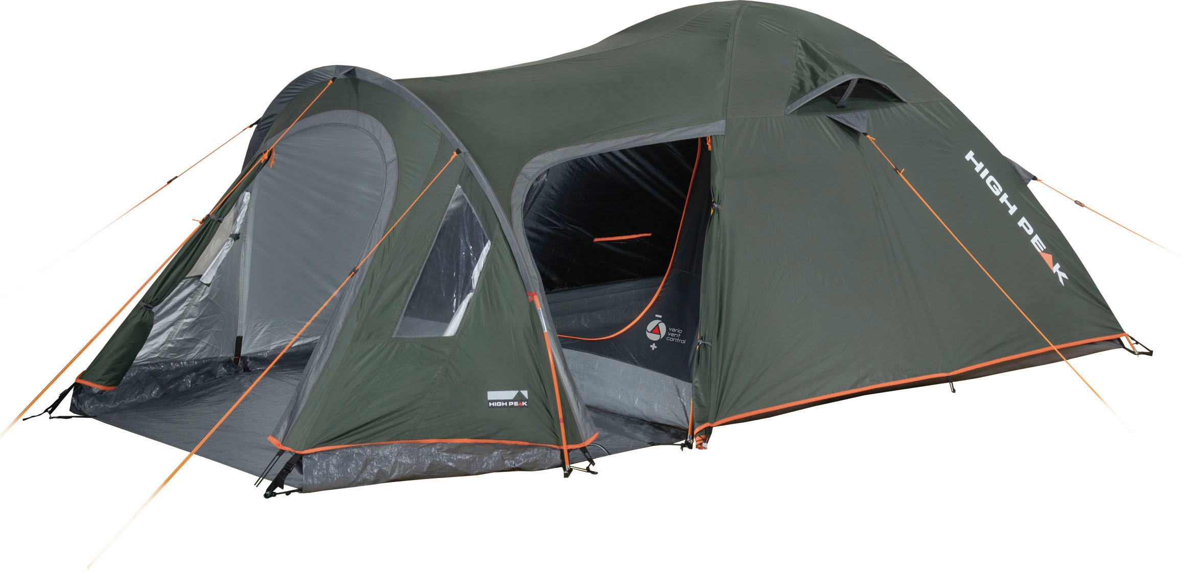 High Peak, Kuppelzelt »Zelt Kira 4.1« 4 Personen, dunkelgrün, B/H/L: 250cm x 135cm x 375cm, Kuppelzelt