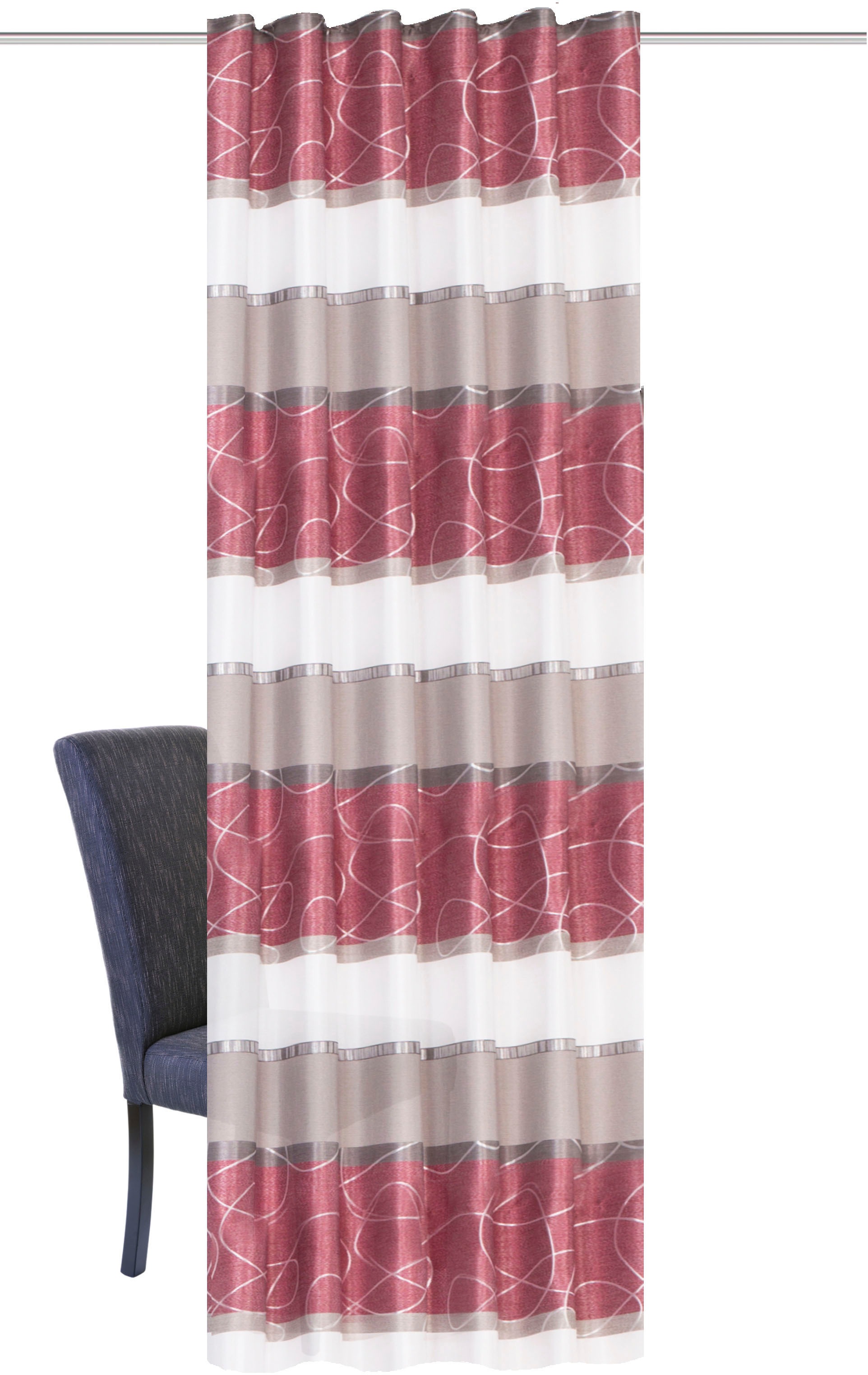 Image of HOME WOHNIDEEN Vorhang »ALONDRA«, (1 St.), HxB: 245x140, mit Wellenband bei Ackermann Versand Schweiz