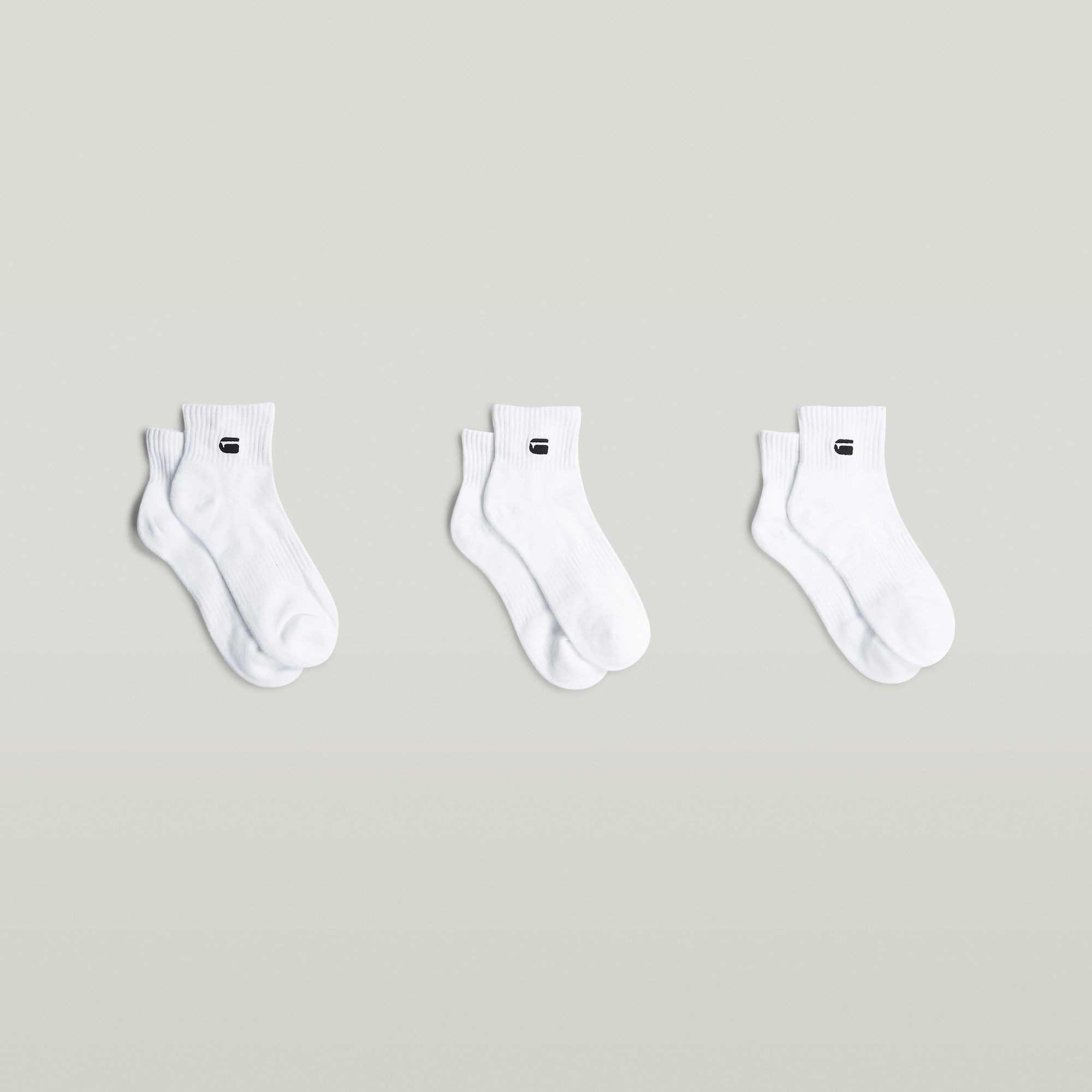 G-STAR Chaussettes courtes »WICK, 3 PACK ANKLE SPORTS SOCKS« Packung, 3 Couple tlg. mit Logostickerei