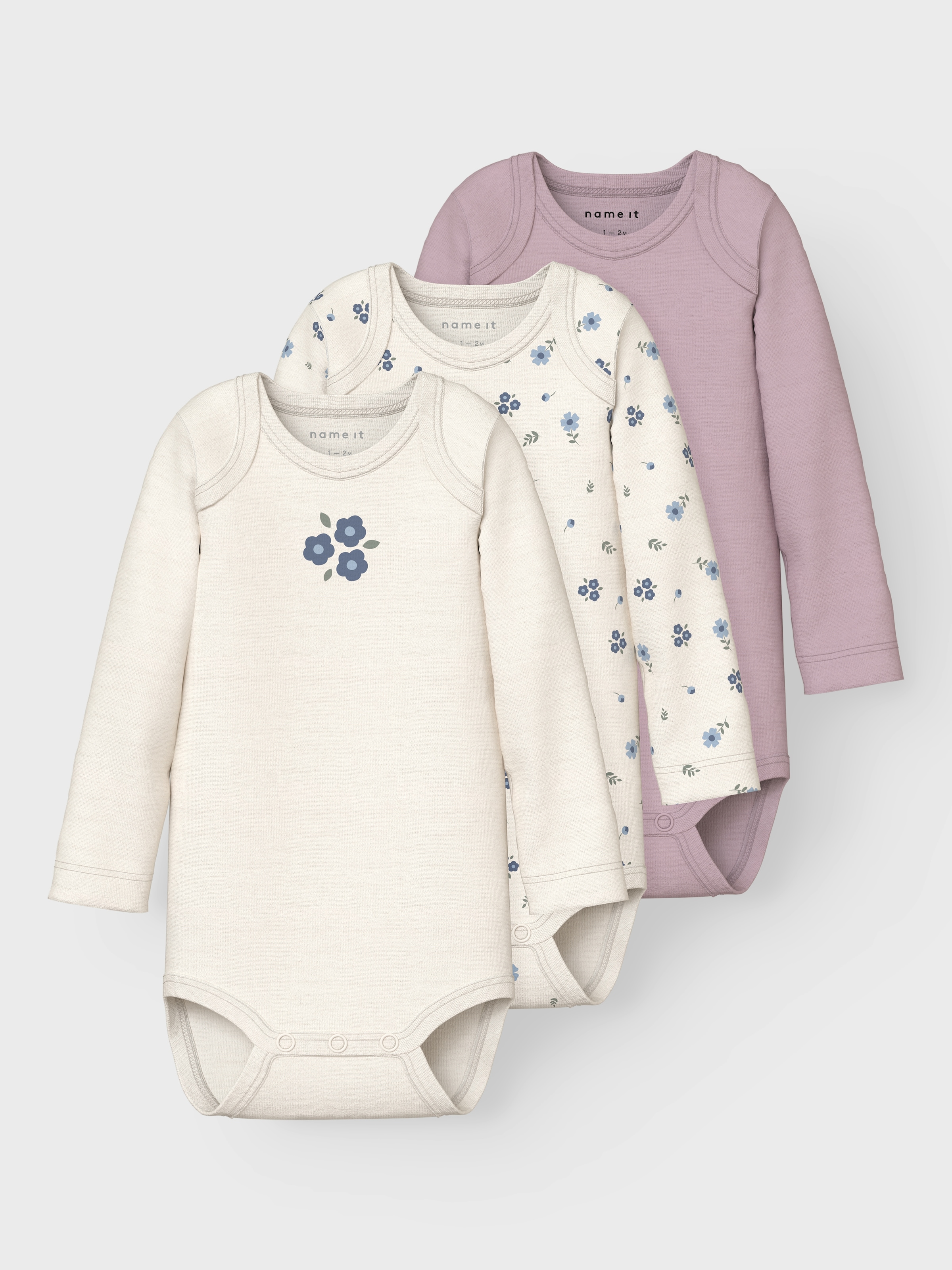 Name It Body »NBFBODY 3P LS JET STREAM FLOWER NOOS«