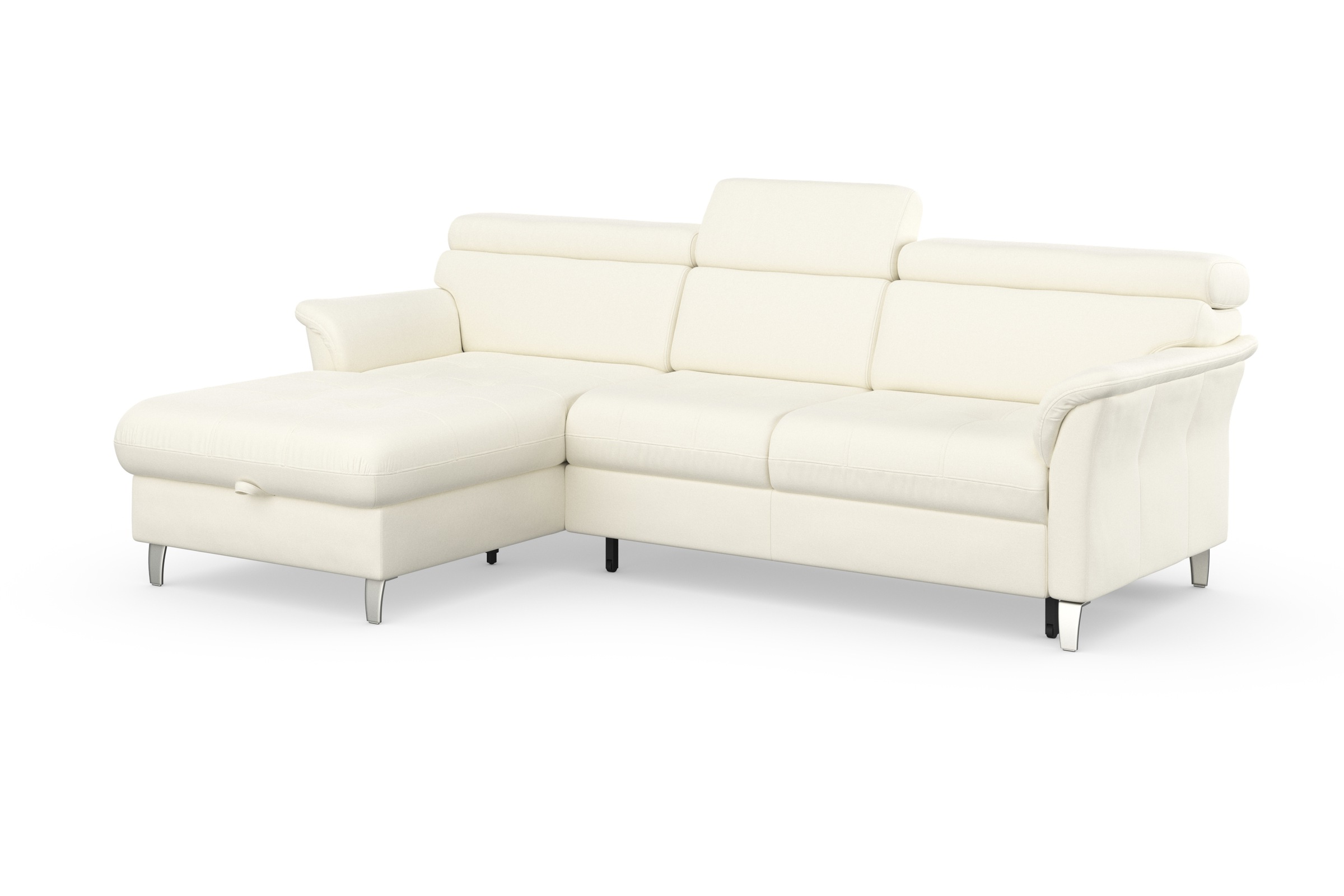 sit&more Ecksofa »Marano L-Form«, inklusive Kopfteilverstellung, wahlweise mit Bettfunktion, Bettkasten
