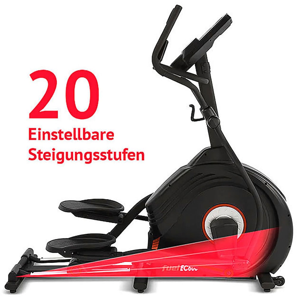 Fuel Fitness Crosstrainer »EC600 Crosstrainer mit Steigung« 150 kg max. Benutzergewicht, 32 Widerstandsstufen