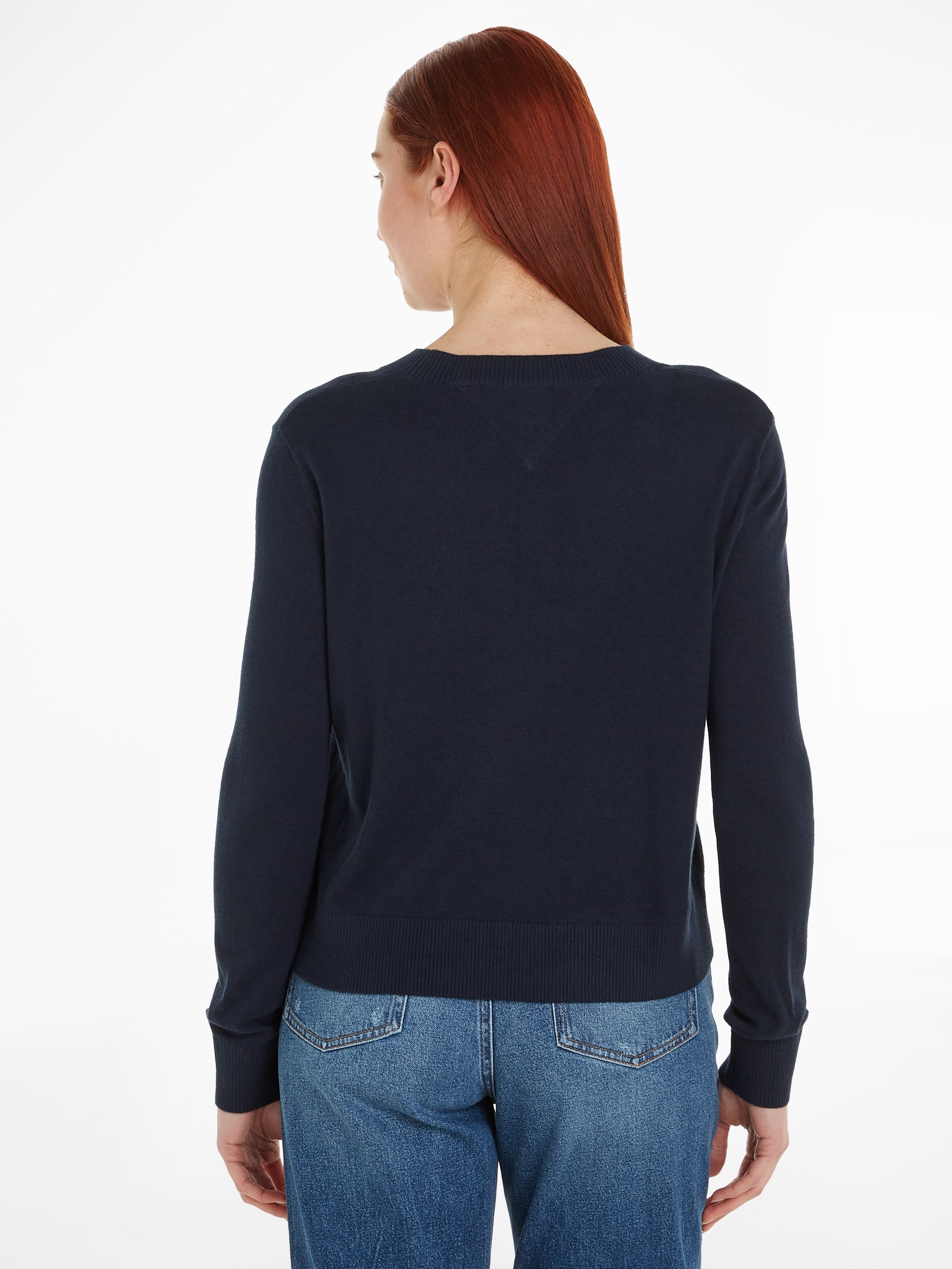 Tommy Jeans Strickpullover »TJW ESSENTIAL CREW NECK SWEATER«, mit Logostickerei