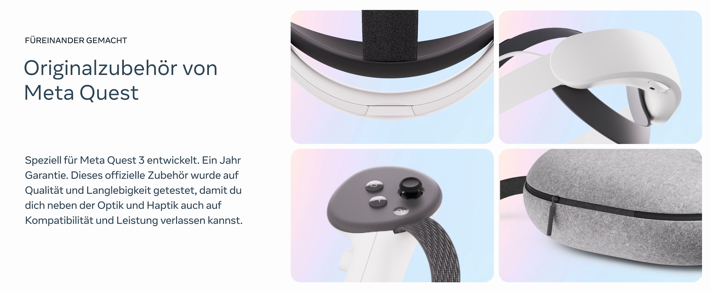 Meta VR Brillen-Halterung »Quest 3 Silicone Facial Interface«