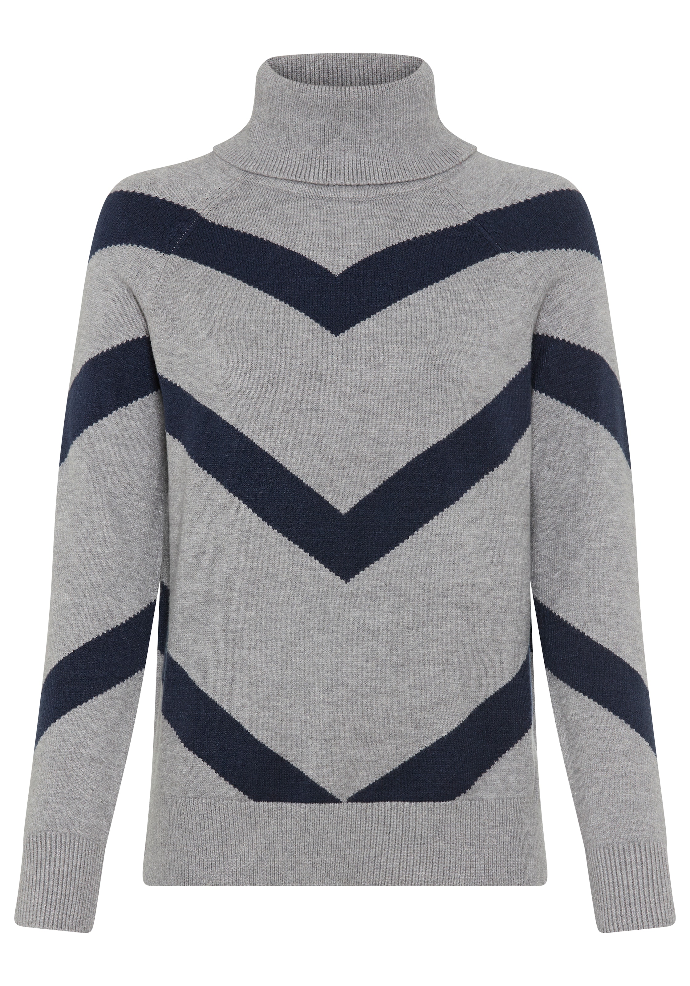 Laura Scott Pull à col roulé kuscheliger Winterstrick mit lässigem Streifenmuster - NEUE KOLLEKTION