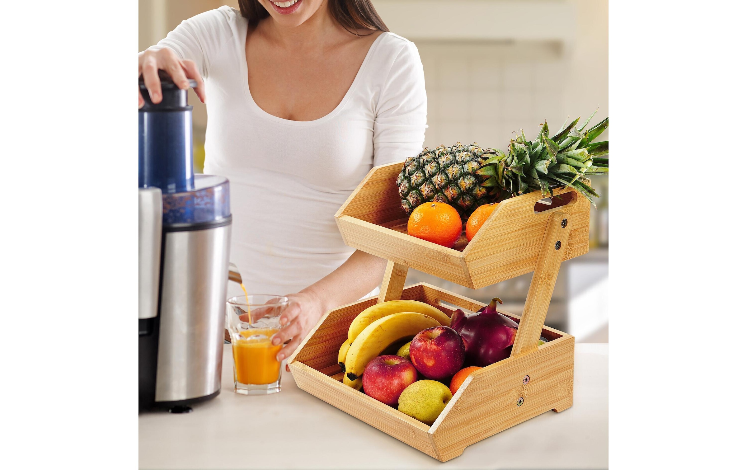 relaxdays Etagere »für Obst 2er«