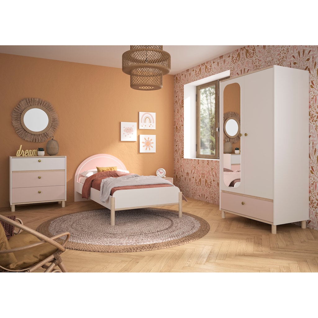 Gami Nachttisch »Romy«, (1 St.), Elegantes Design für eine sanfte und feminine Atmosphäre.