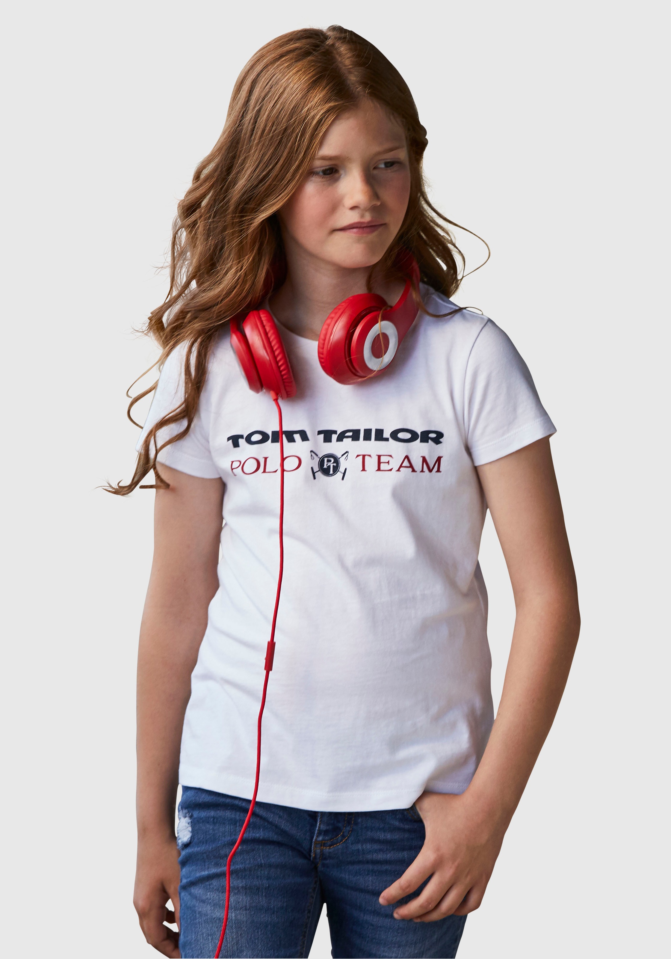 Image of TOM TAILOR Polo Team T-Shirt, mit Logoschriftzug bei Ackermann Versand Schweiz
