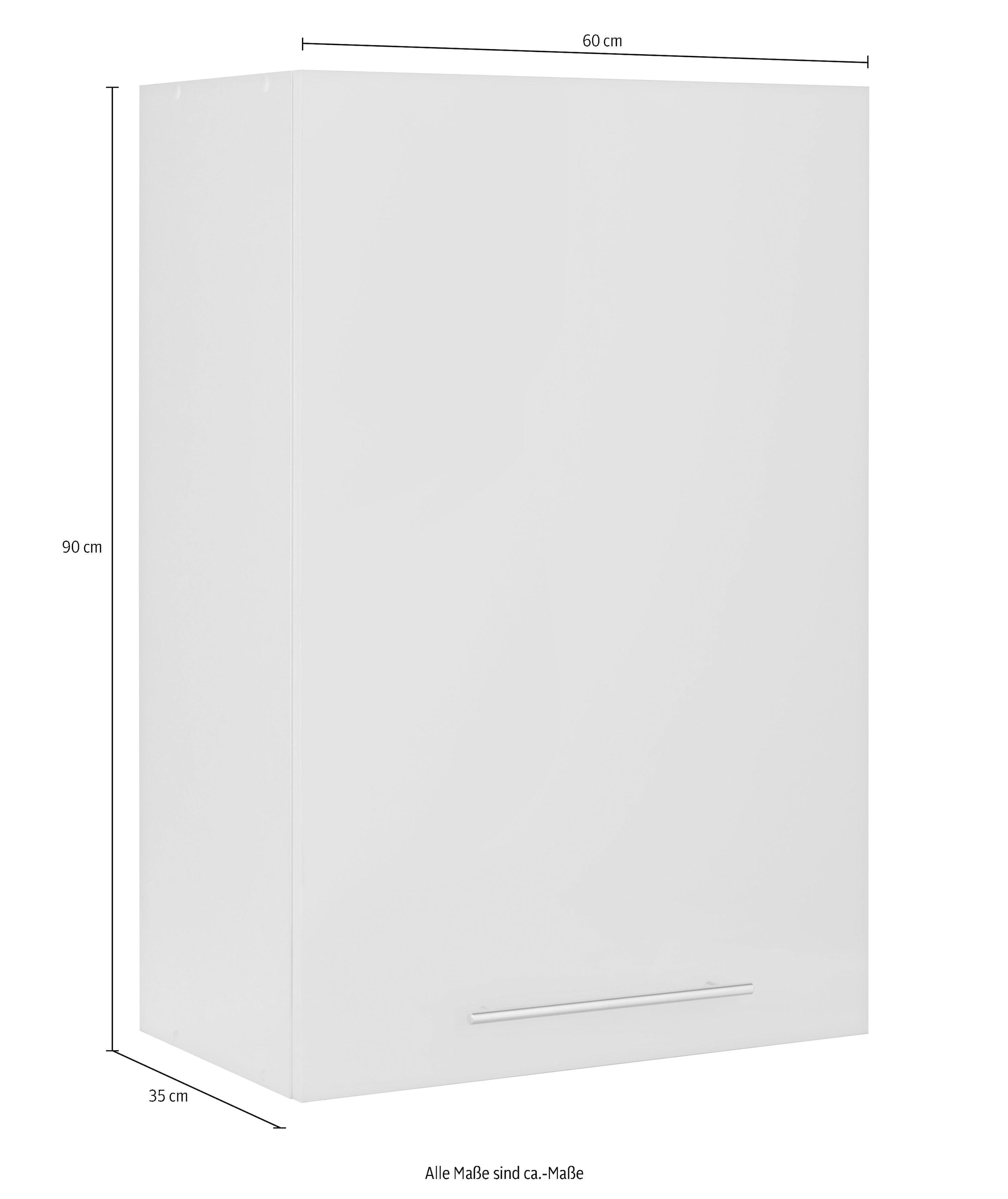 wiho Küchen Hängeschrank »Flexi2, Breite/Höhe: 60/90 cm, Soft-Close bei der Tür« inkl. verstellbaren Einlegeböden
