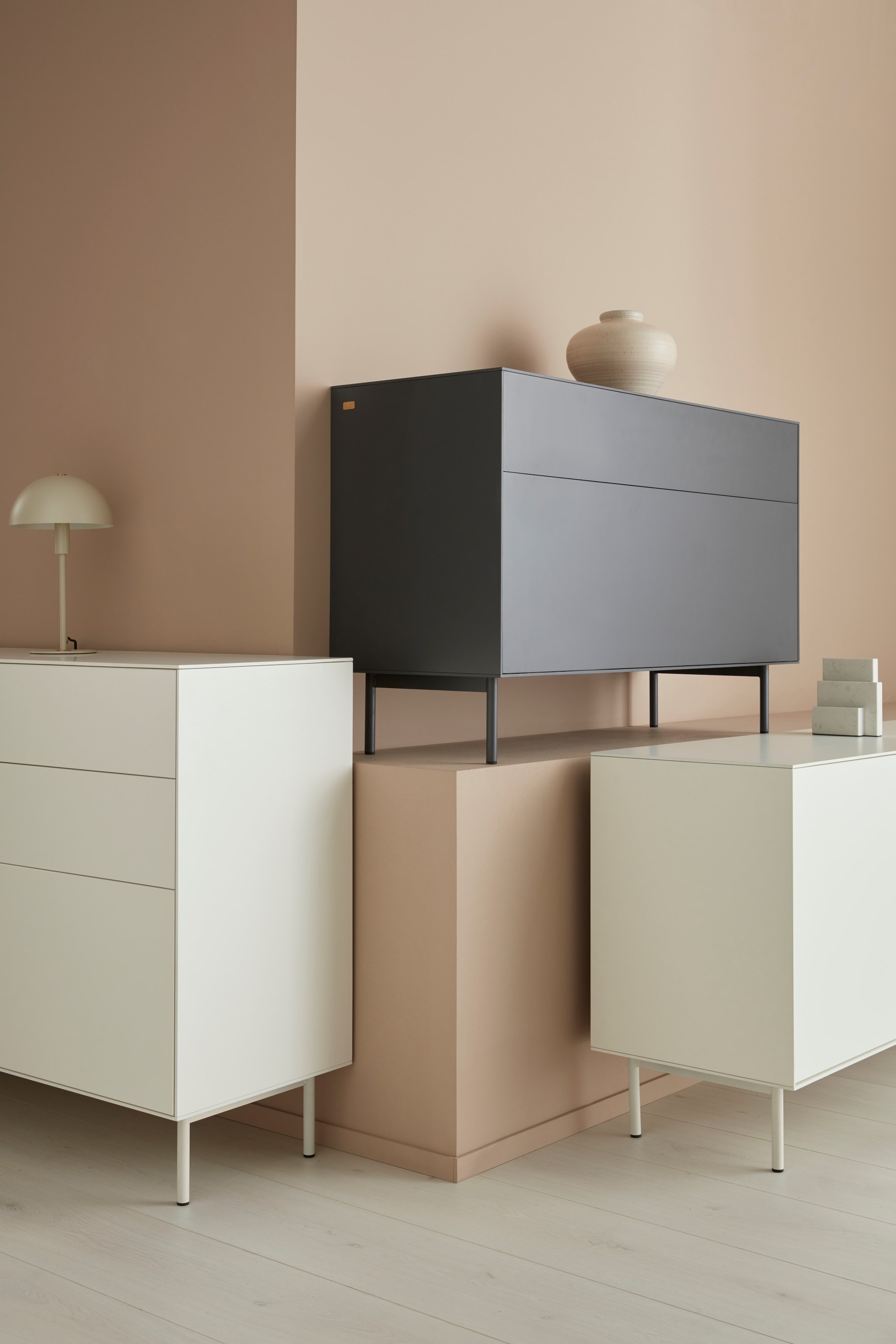 LeGer Home by Lena Gercke Lowboard »Essentials«, Breite: 127 cm, MDF lackiert, Push-to-open-Funktion