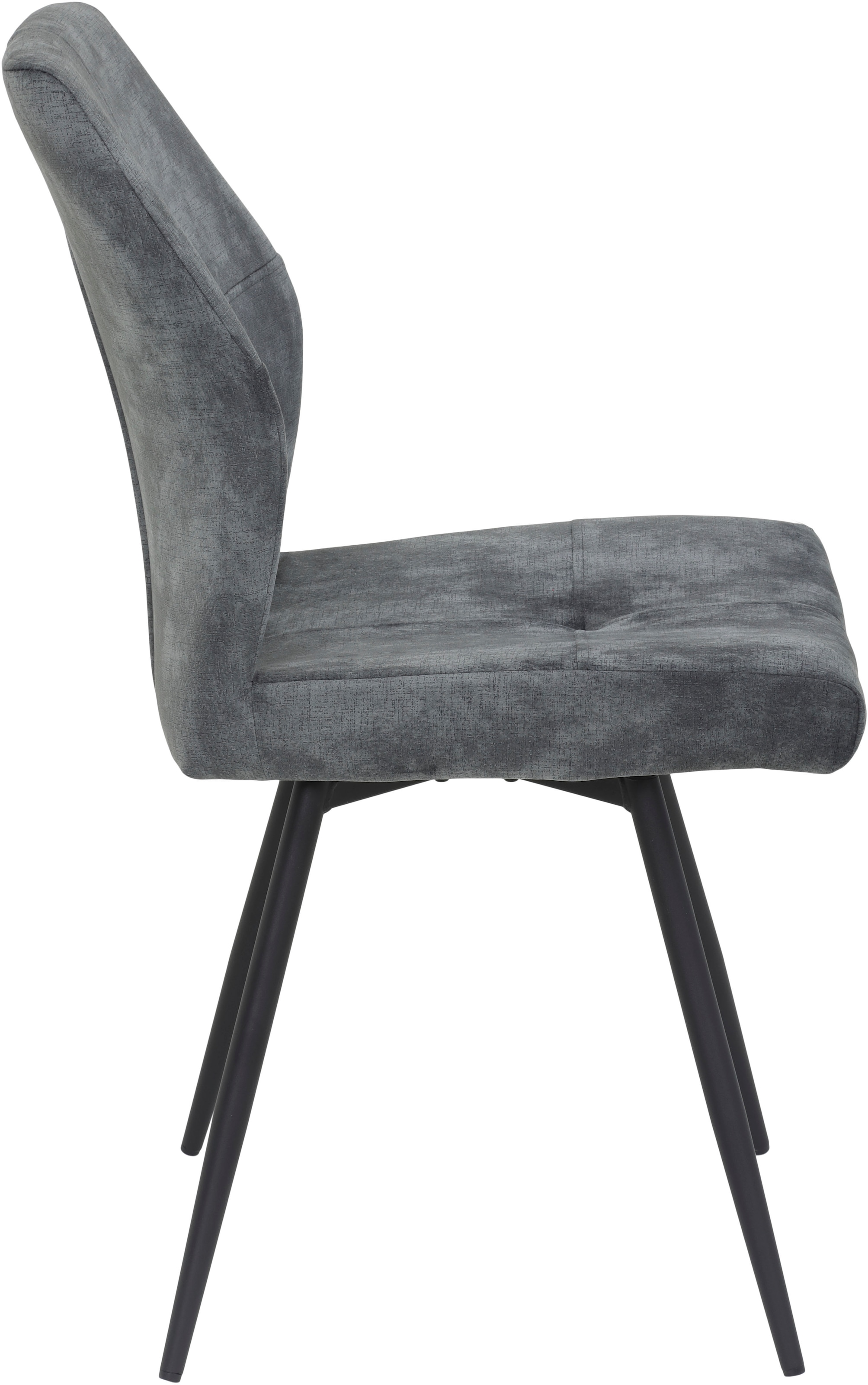 HELA Chaise à 4 pieds »ALLY« (Set) 2 cuis4-Fuss, 360° drehbar, gepolstert, Vintage Velvet mit Steppnähten