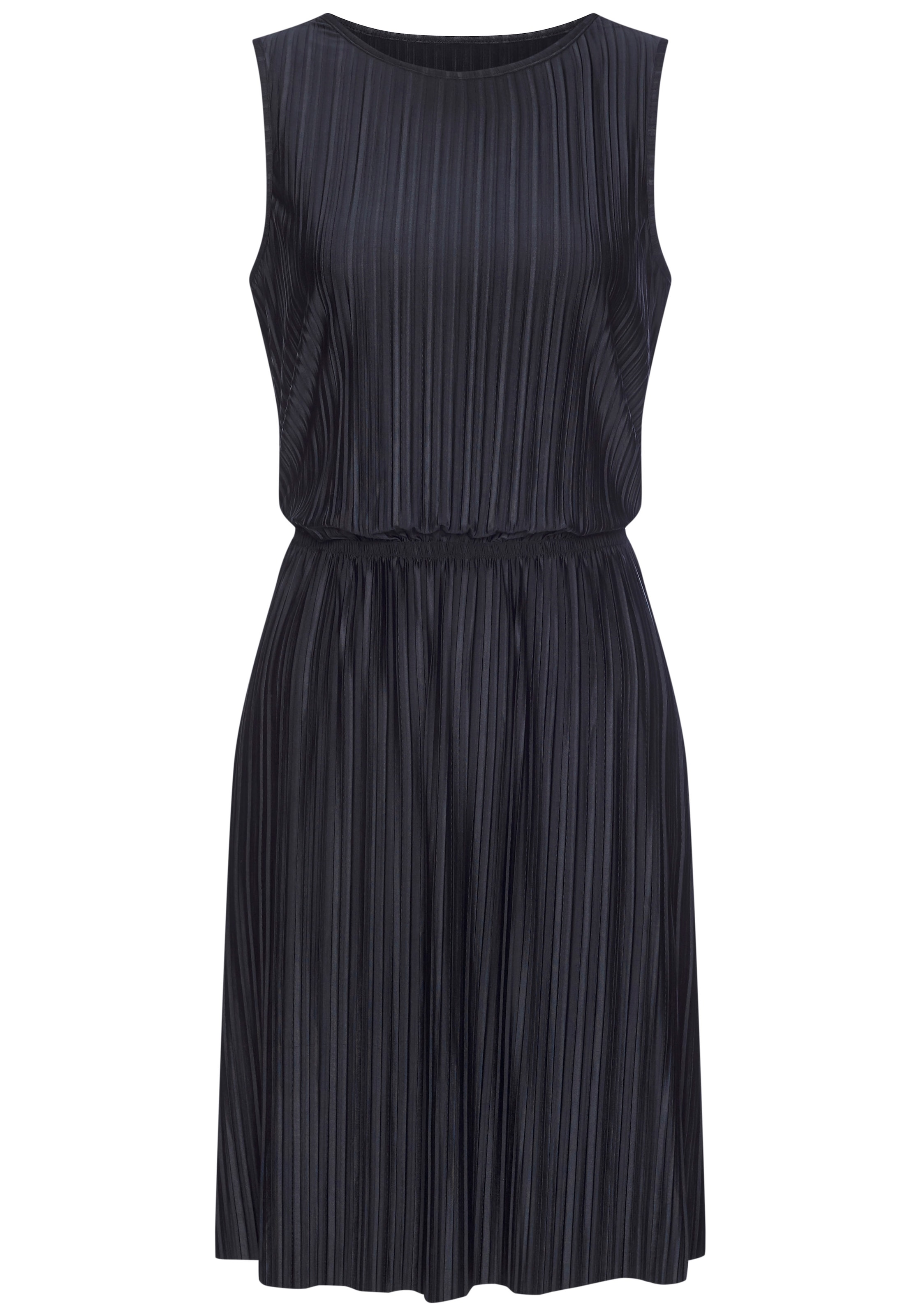 LASCANA Robe plissée »aus schimmernder Ware« Sans poches robe de fête, robe d'été élégante, robe cocktail
