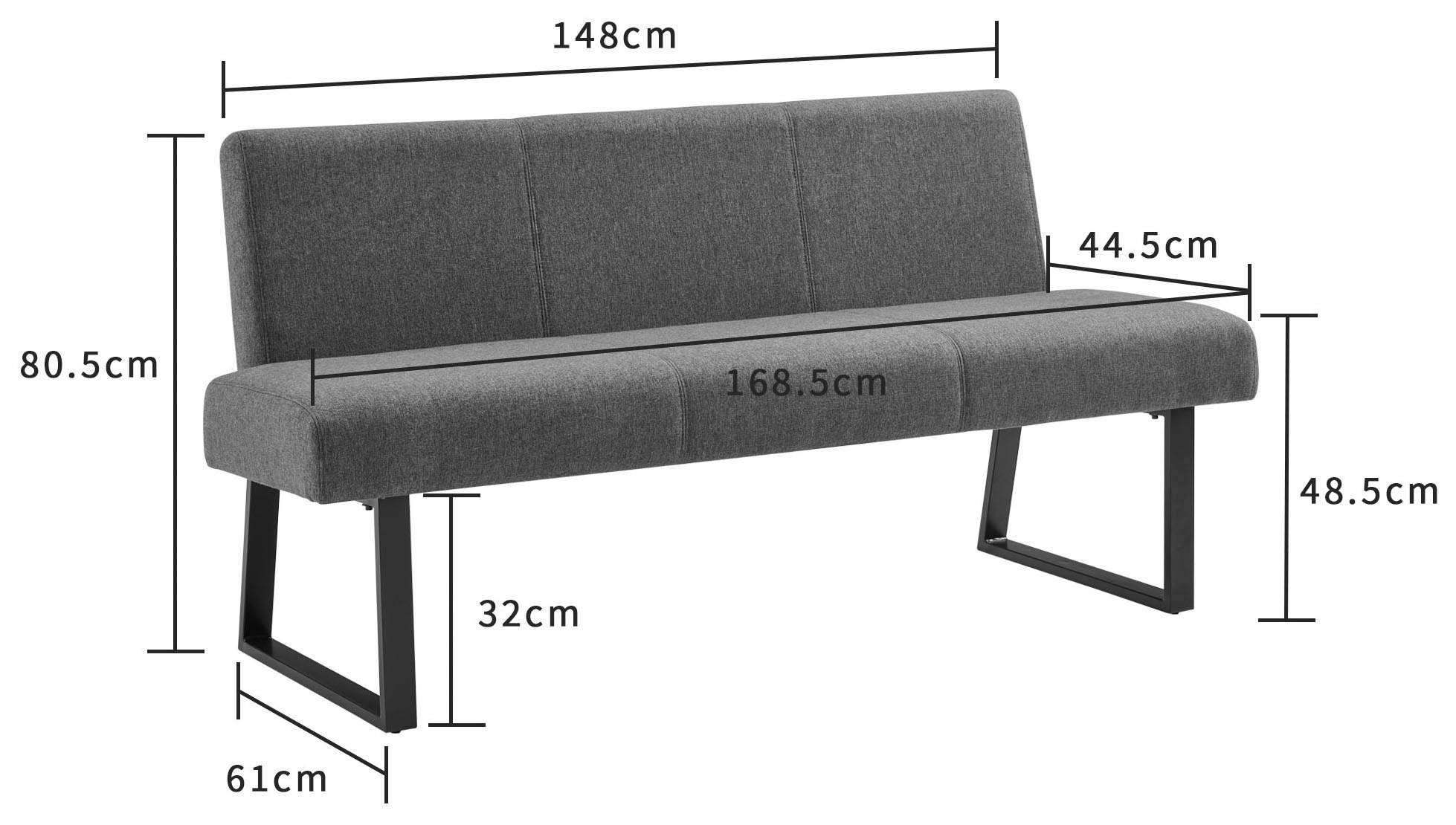 GOODproduct Essgruppe »Gellina« Set, 4 tlg. ausziehbarer Esstisch, Freischwinger, Sitzbank mit Rückenlehne