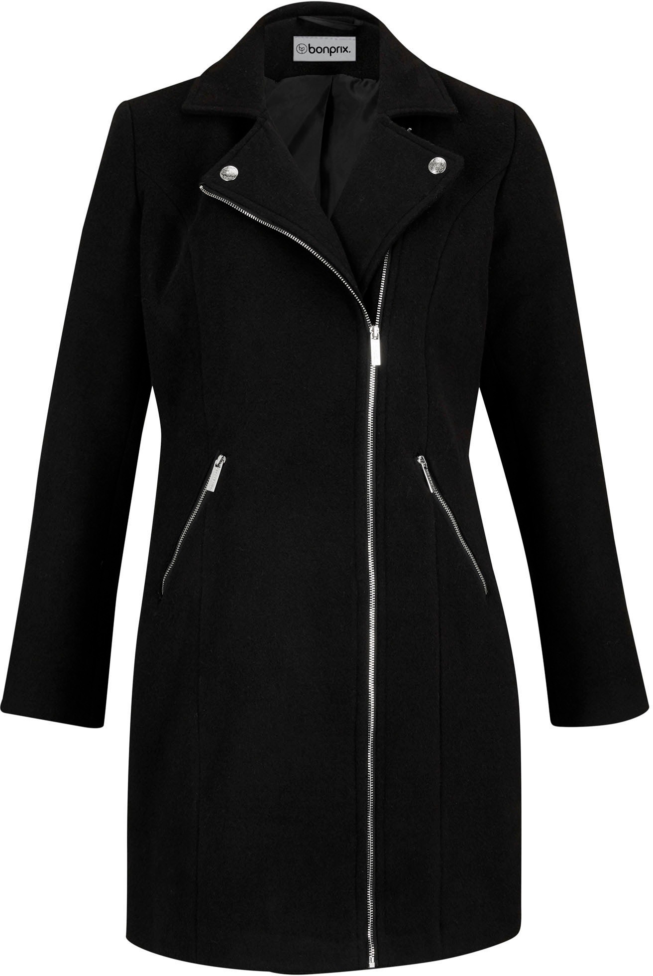 bonprix Wintermantel aus Polyester, Viskose und Elasthan, mit Polyesterfutter