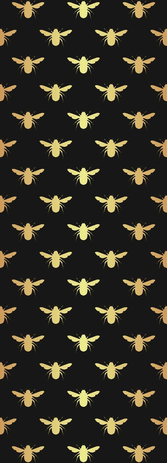 Image of queence Vinyltapete "Bienen" Fellimitat Motiv Reptilienprägung bedruckt tropisch glatt 90x250cm, selbstklebend, kinderleichte Anbringung, Sticker