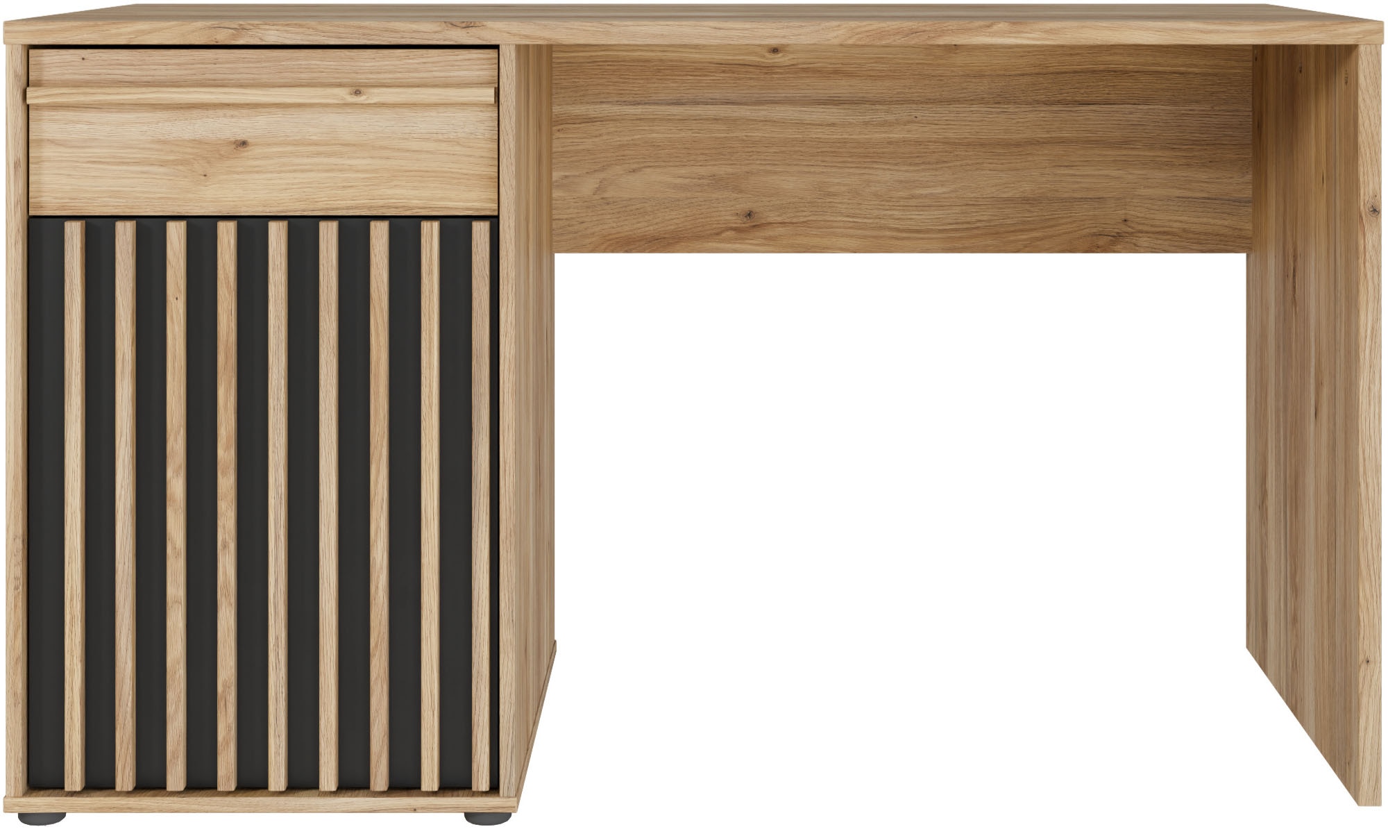 Image of FORTE Schreibtisch "Soft Close und Vollauszug, viel Stauraum, in 2 Farben erhältlich"