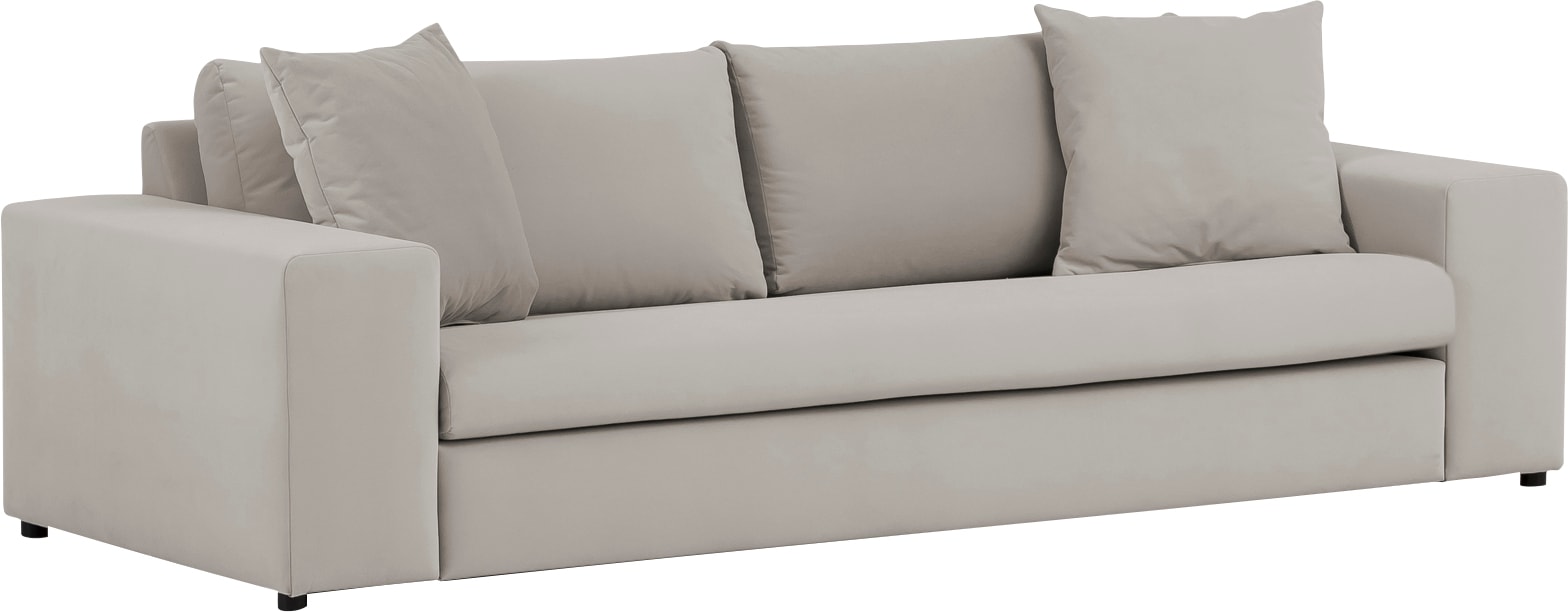 andas 3-Sitzer »SLEETLAND XXL in Samtvelours oder Vintage-Leder-Optik«, besonders gross und bequem