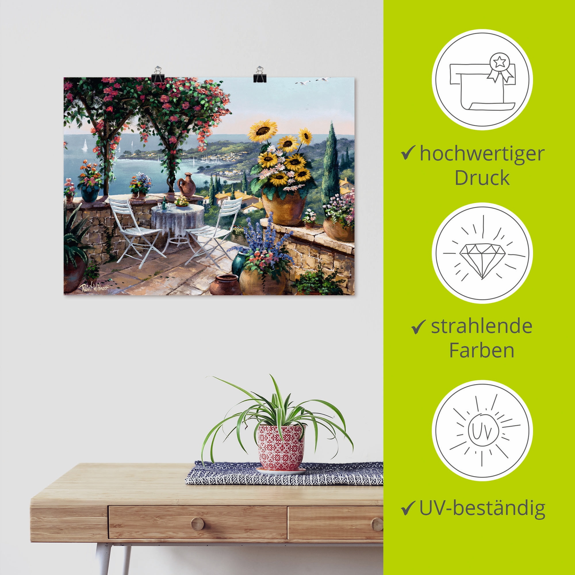 Artland Wandbild »Momente der Meditation« Garten 1 Stk. tlg. als Leinwandbild, Poster in verschied. Grössen