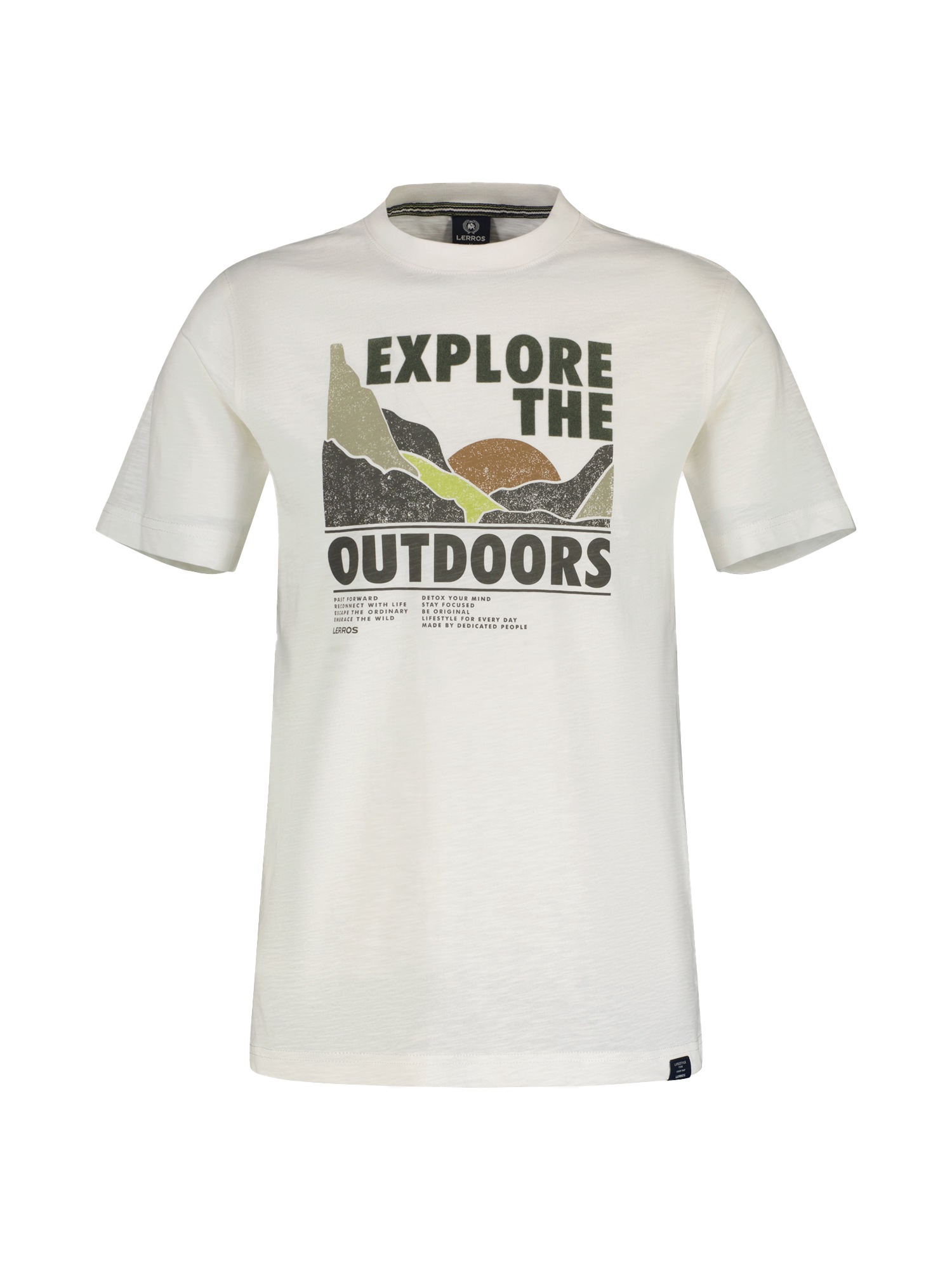 LERROS T-Shirt »LERROS T-Shirt mit Outdoor-Brustprint«