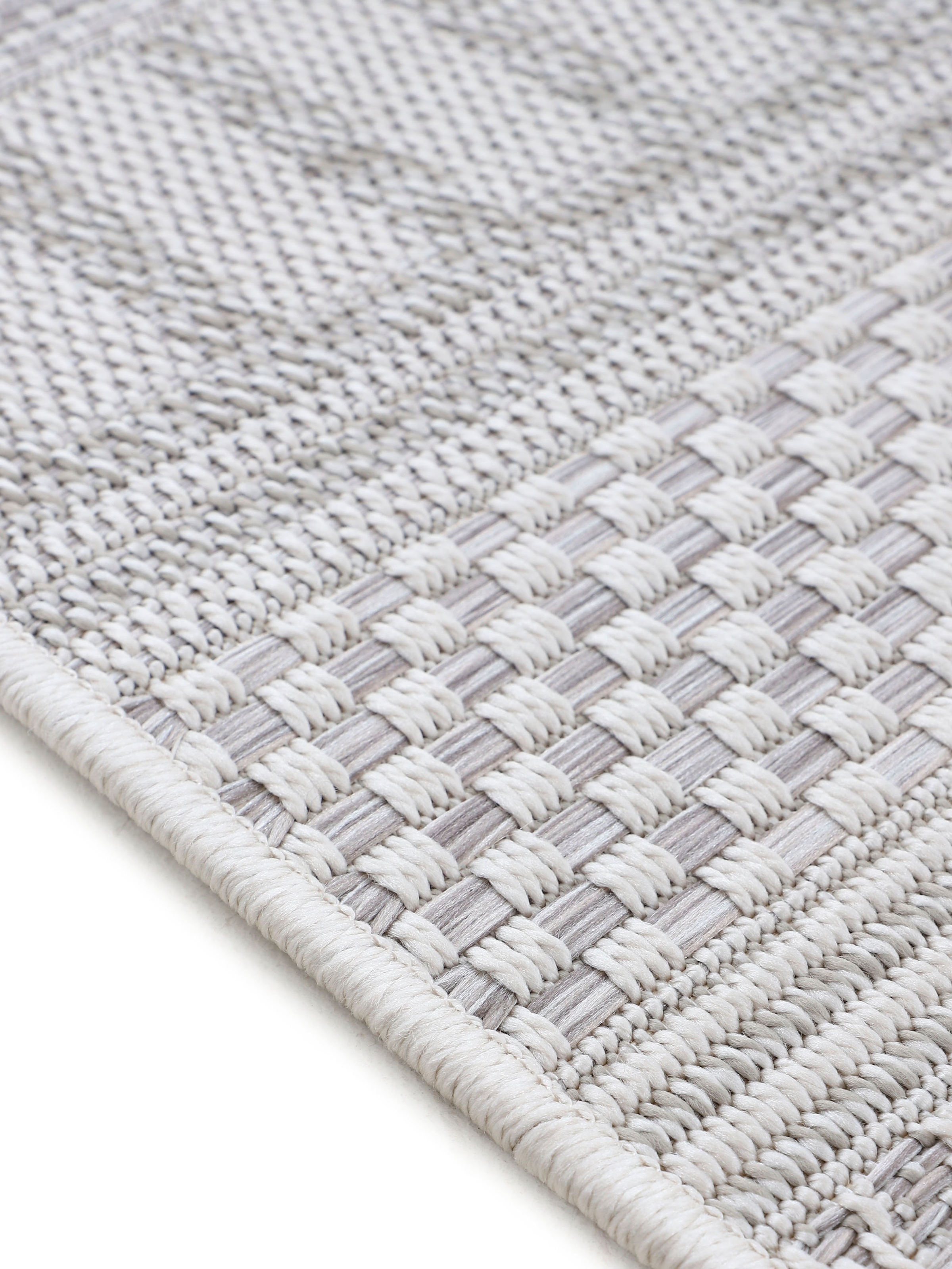 carpetfine Teppich »Boho 100«, rechteckig, 4 mm Höhe, robustes Flachgewebe, Sisal Optik, UV-beständig, Aussenbereich