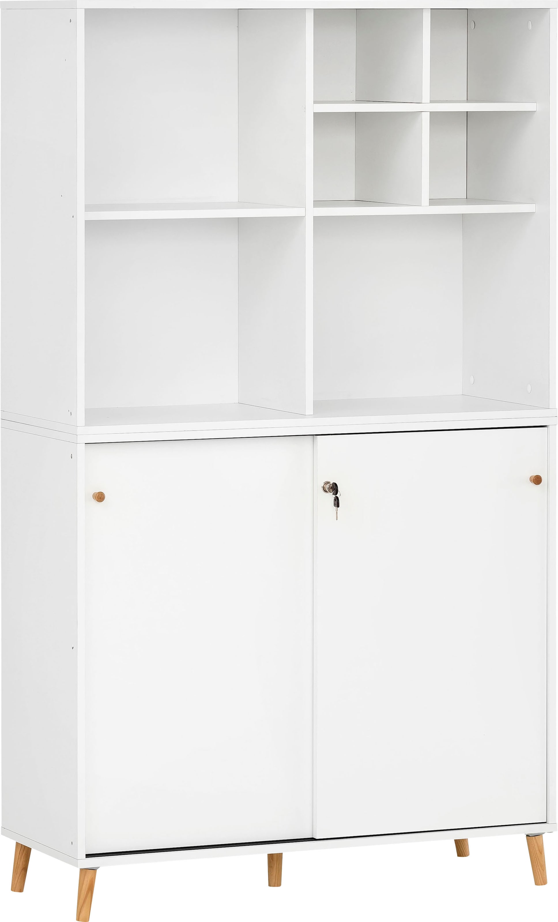 Schildmeyer Büromöbel-Set »Serie 500« bestehend aus 1 Regal, 1 Schrank, 1 Regalkreuz