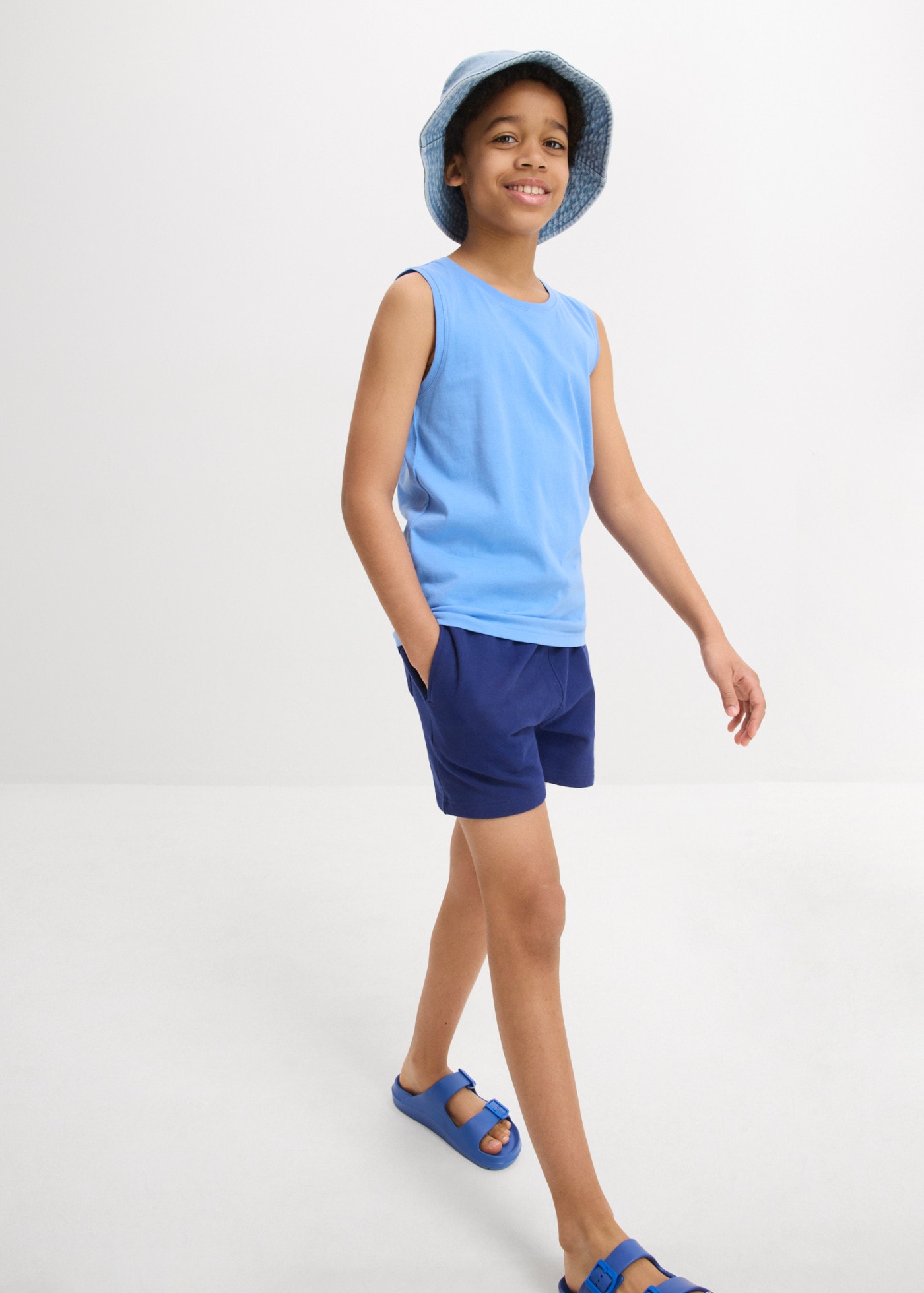 bonprix Débardeur Paquet, lot de 5,  en coton, sans manches, regular fit, lot de 5