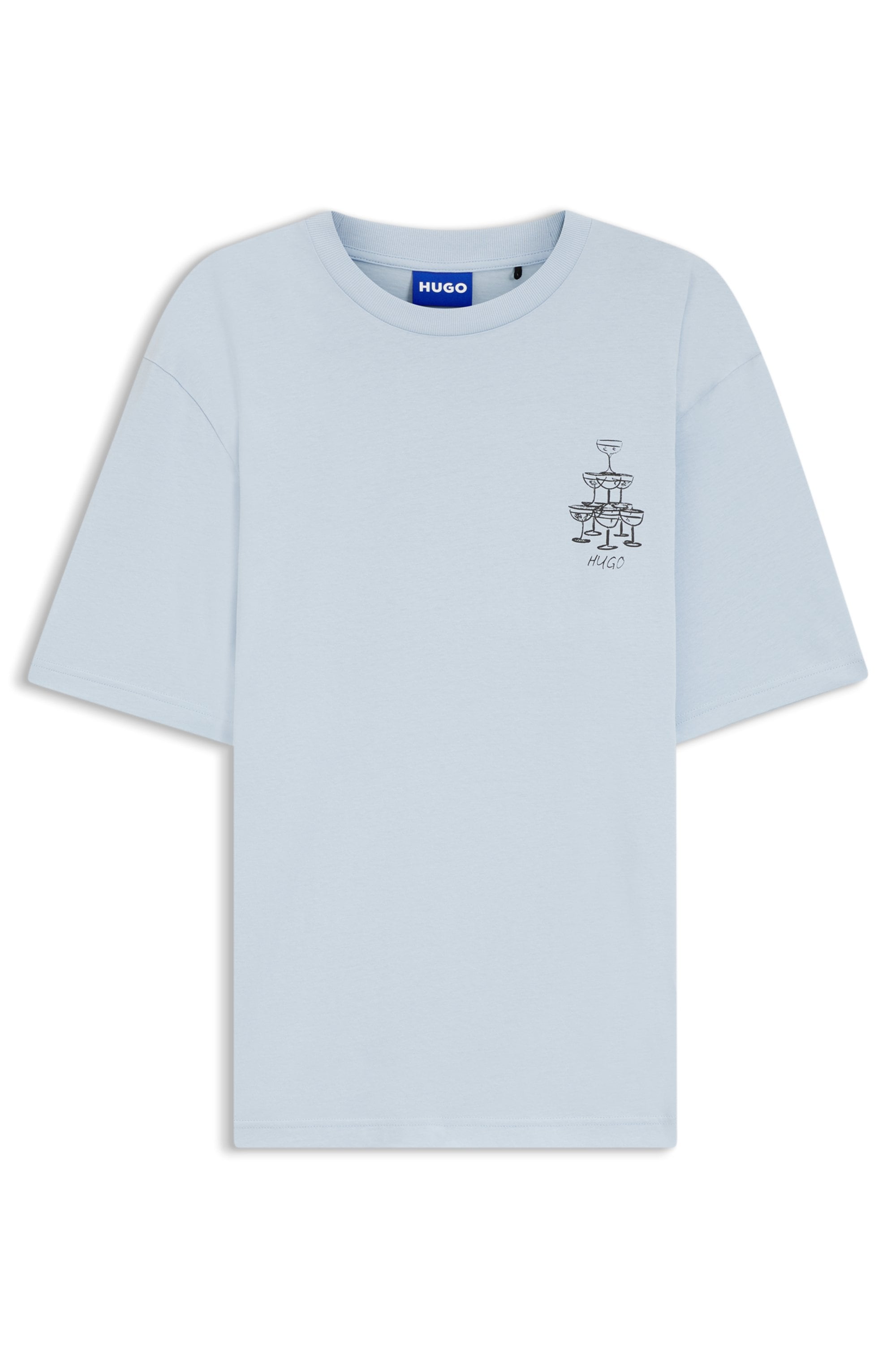 HUGO T-shirt »Nucavo« avec motif, coupe régulière