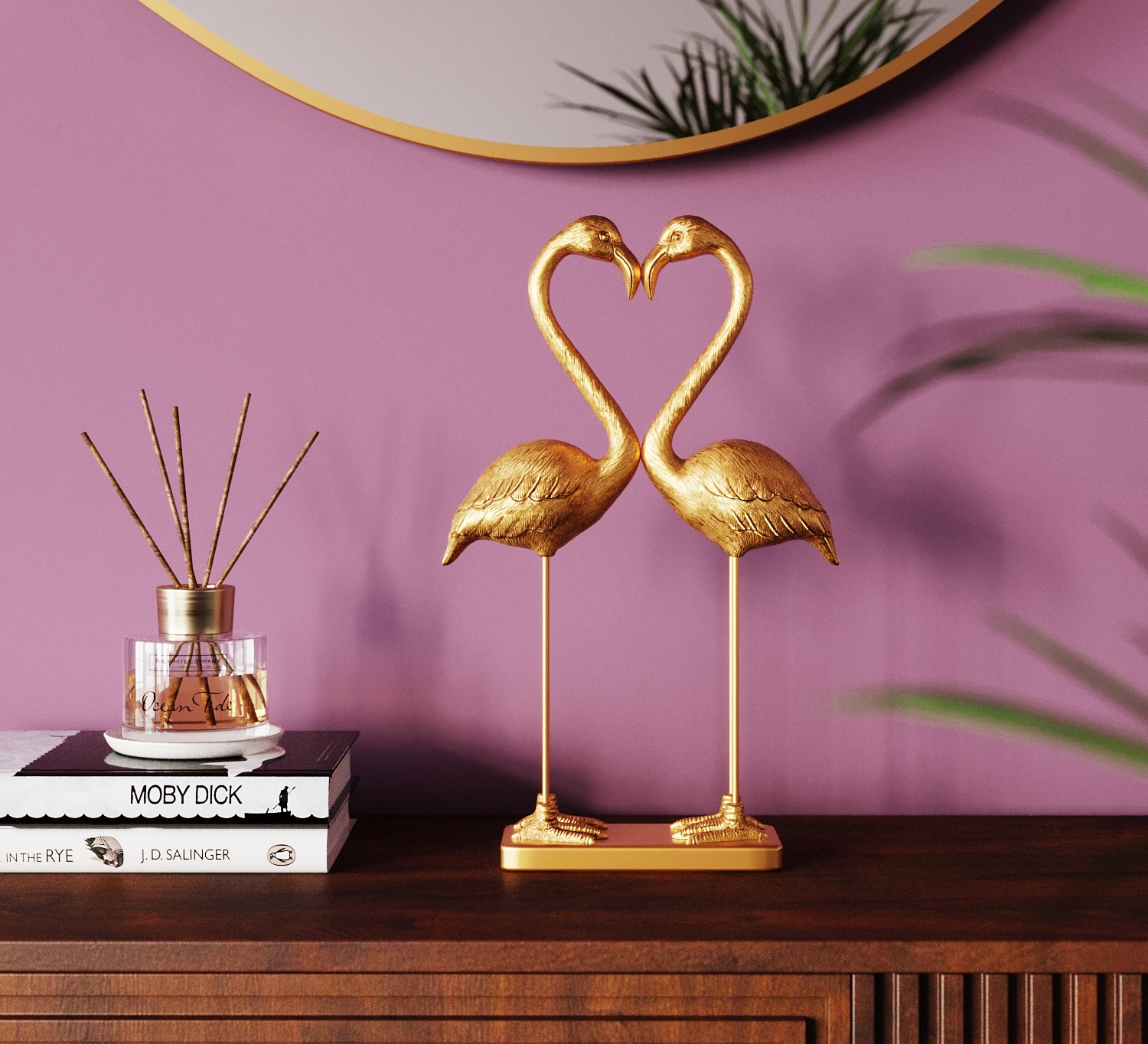 Kare Design Figurine de décoration »Flamingo Love Gold 39cm«