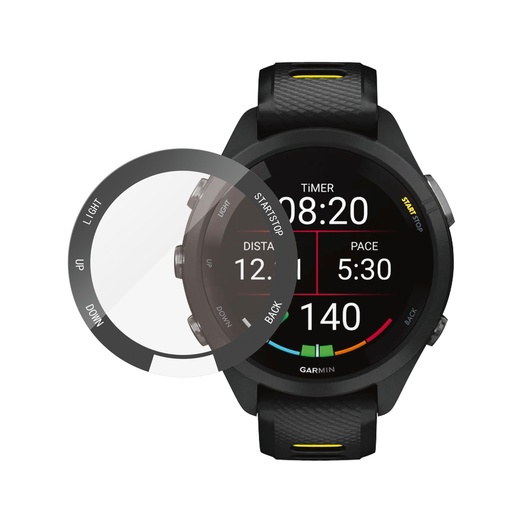 PanzerGlass Displayschutzglas »PMMA Screen Protector«, für Garmin Forerunner 265s, (1 St.), Displayschutzfolie, Schutzfolie, Bildschirmschutz, kratz- & stossfest