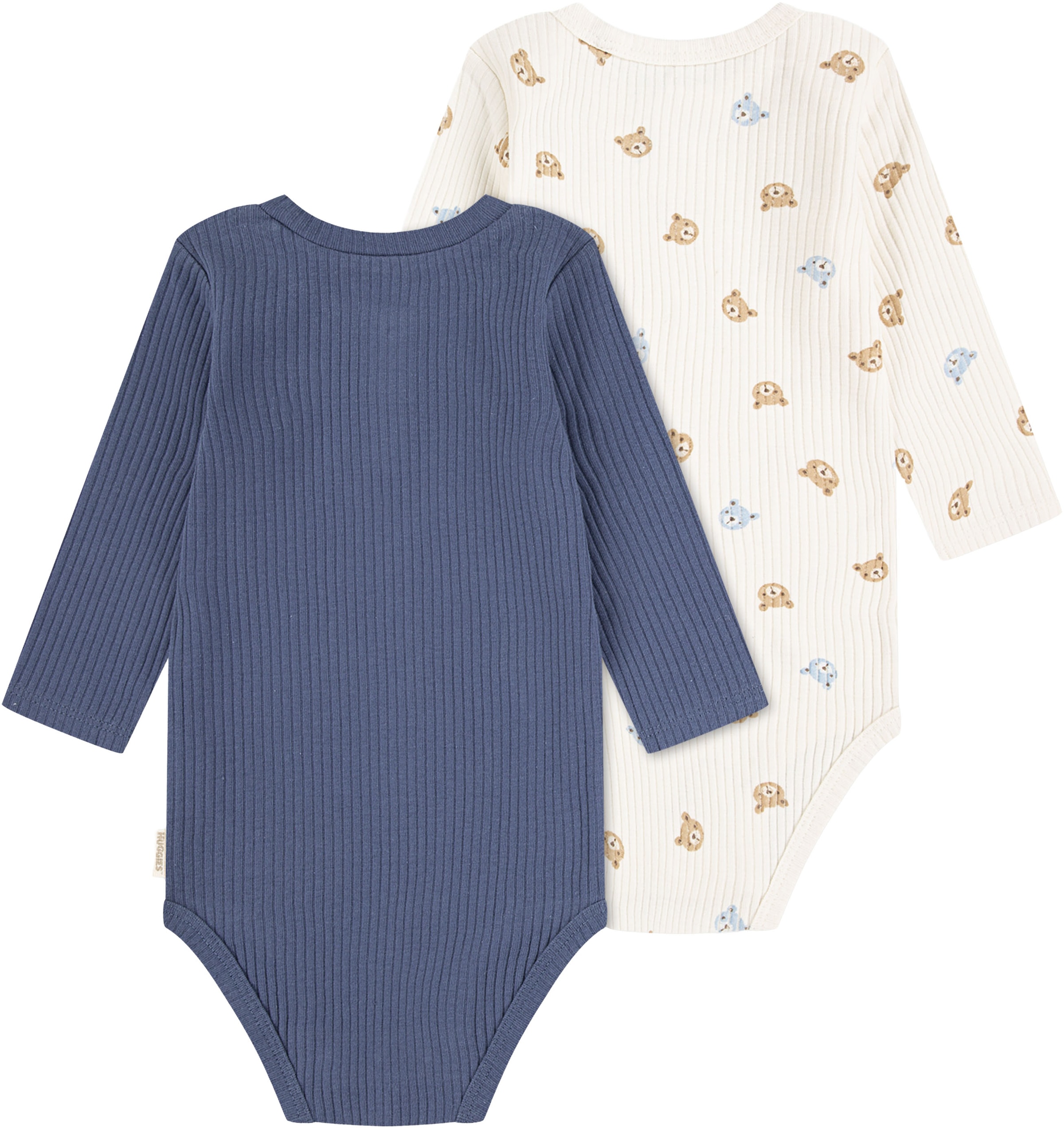 HUGGIES babywear Langarmbody »HUGB 2PK BODYSUIT«, in gerippter Struktur