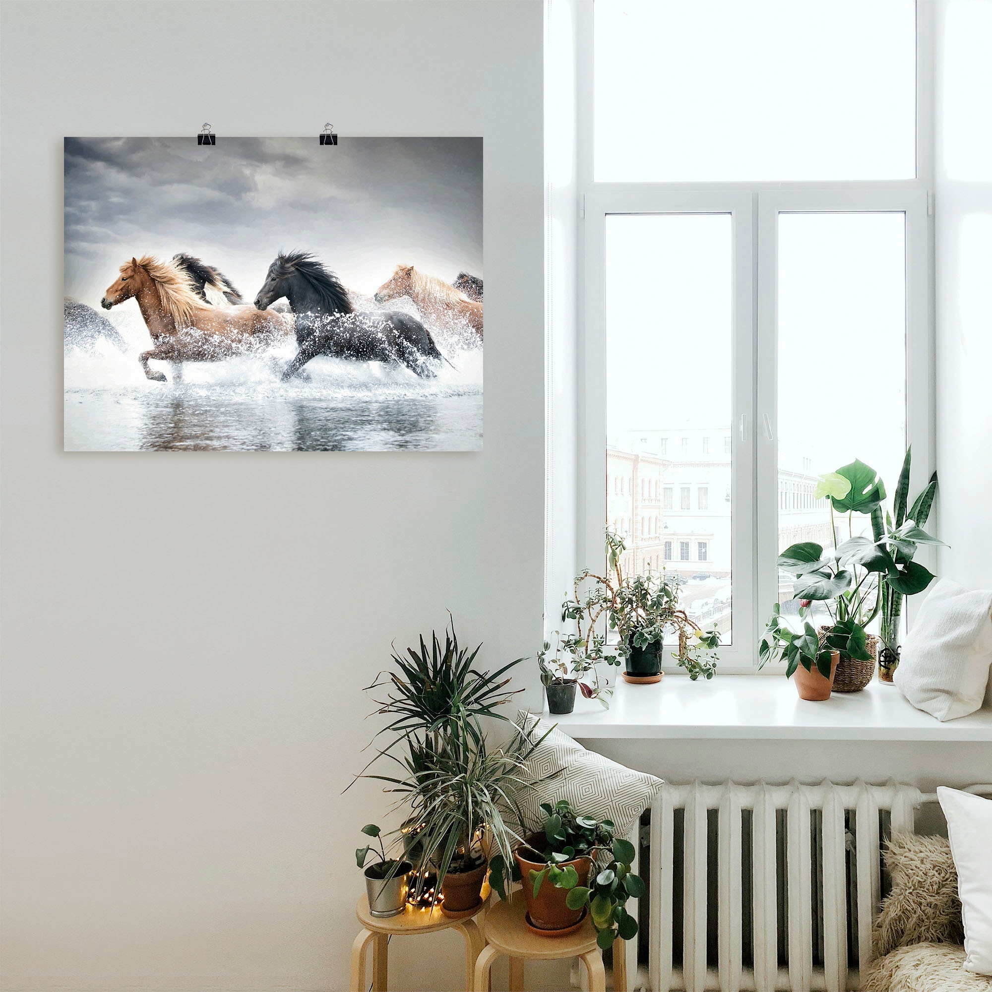 Artland Wandbild »Pferderennen V« Pferdebilder 1 Stk. tlg. als Leinwandbild, Poster in verschied. Grössen