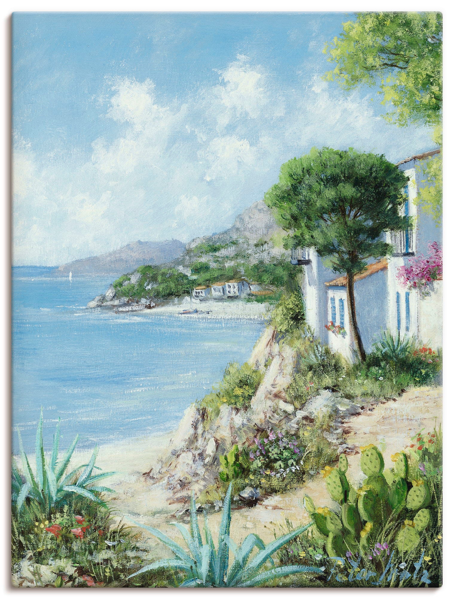 Image of Artland Leinwandbild "Weg zum Meer" Gewässer 1 Stk. tlg. auf Holzrahmen gespannt