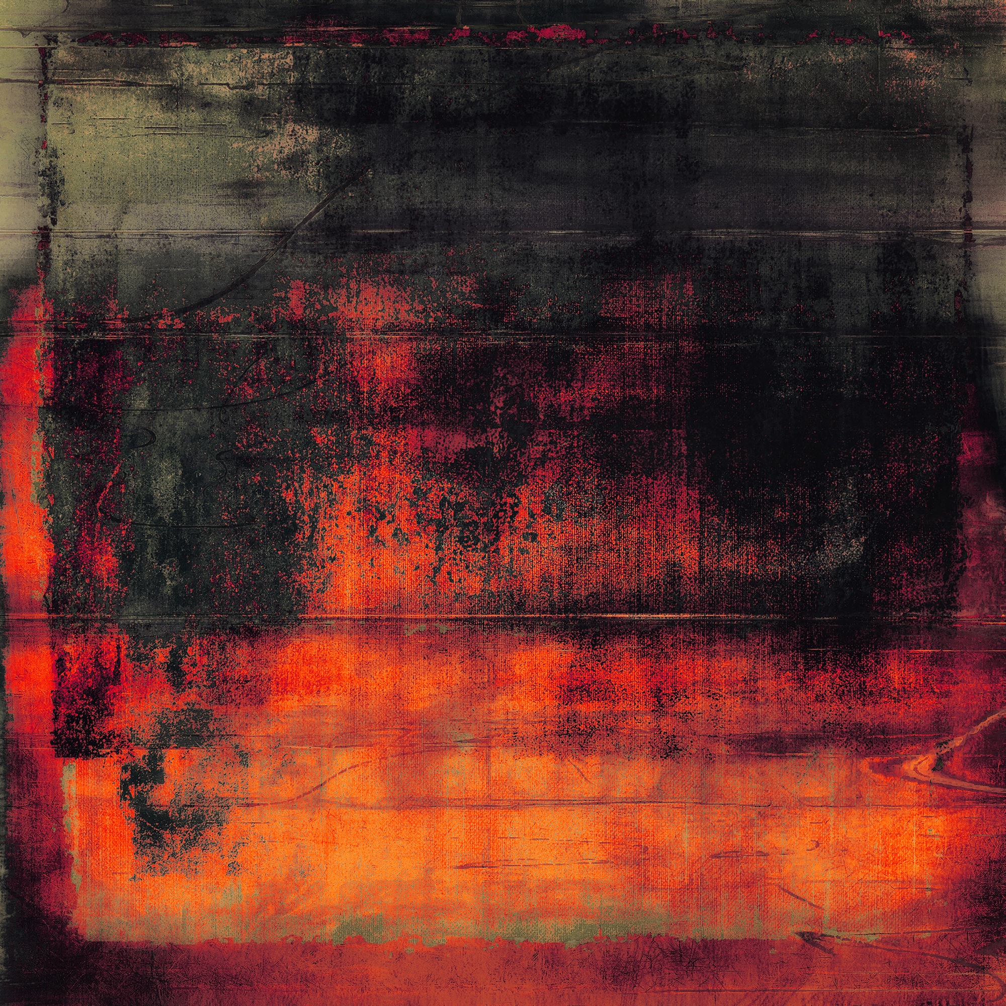 Image of queence Leinwandbild "The Dark" Abstrakt Kunst Modern 1 Stk. tlg. Akustikbild mit sehr guten Schallabsorptions-Eigenschaften