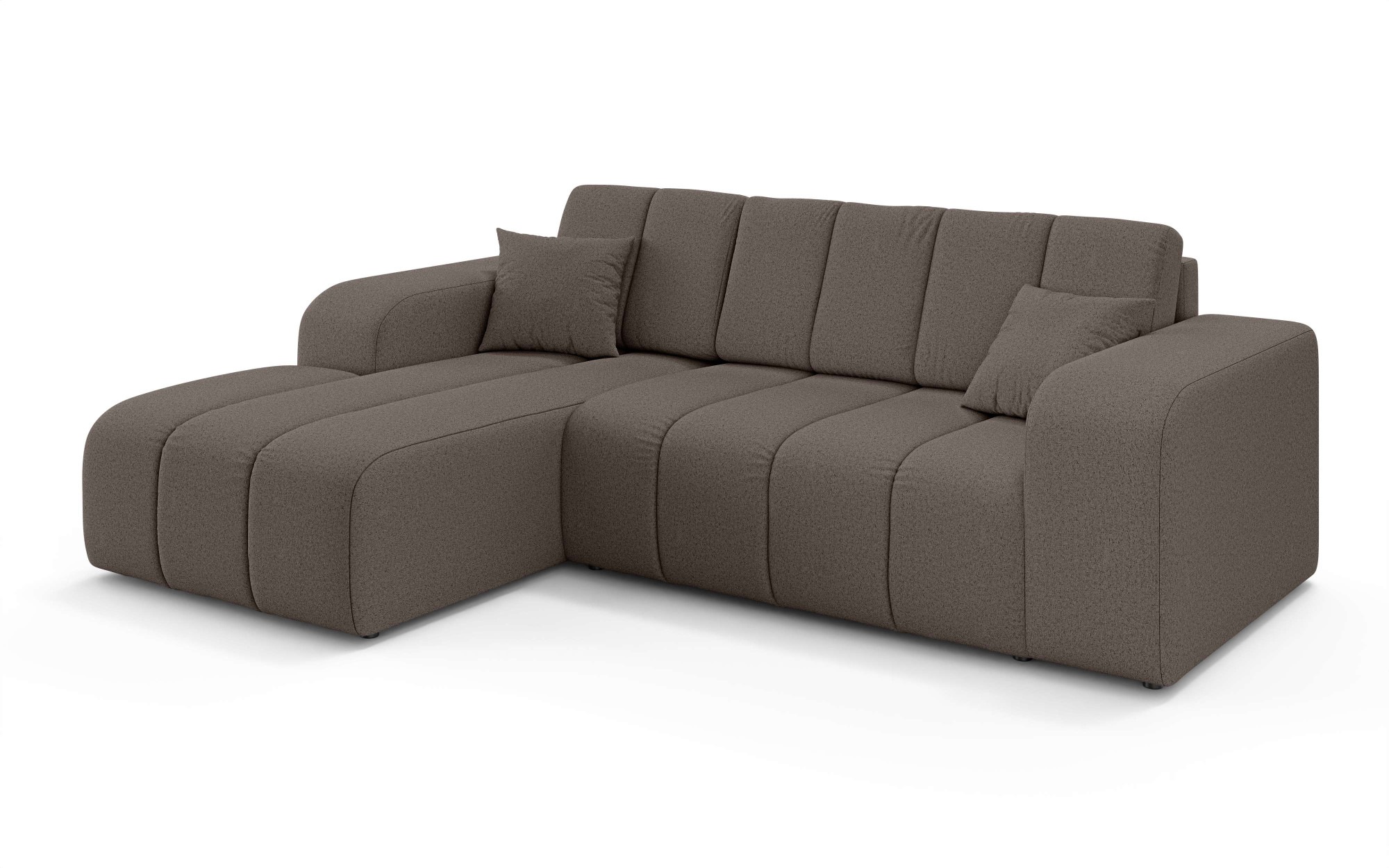 INOSIGN Ecksofa »CASSY L-Form, Schlafsofa mit Bettkasten, Masse B/T/H: 245/165/88 cm«, mit 2 Rückenkissen, Recamiere rechts oder links bestellbar
